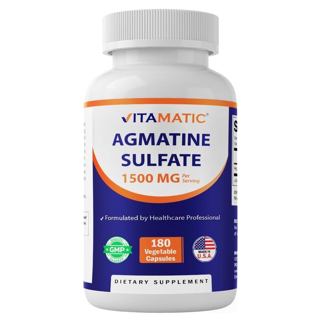 Sulfato de Agmatina Vitamatic 1500mg 180 Cápsulas Veganas