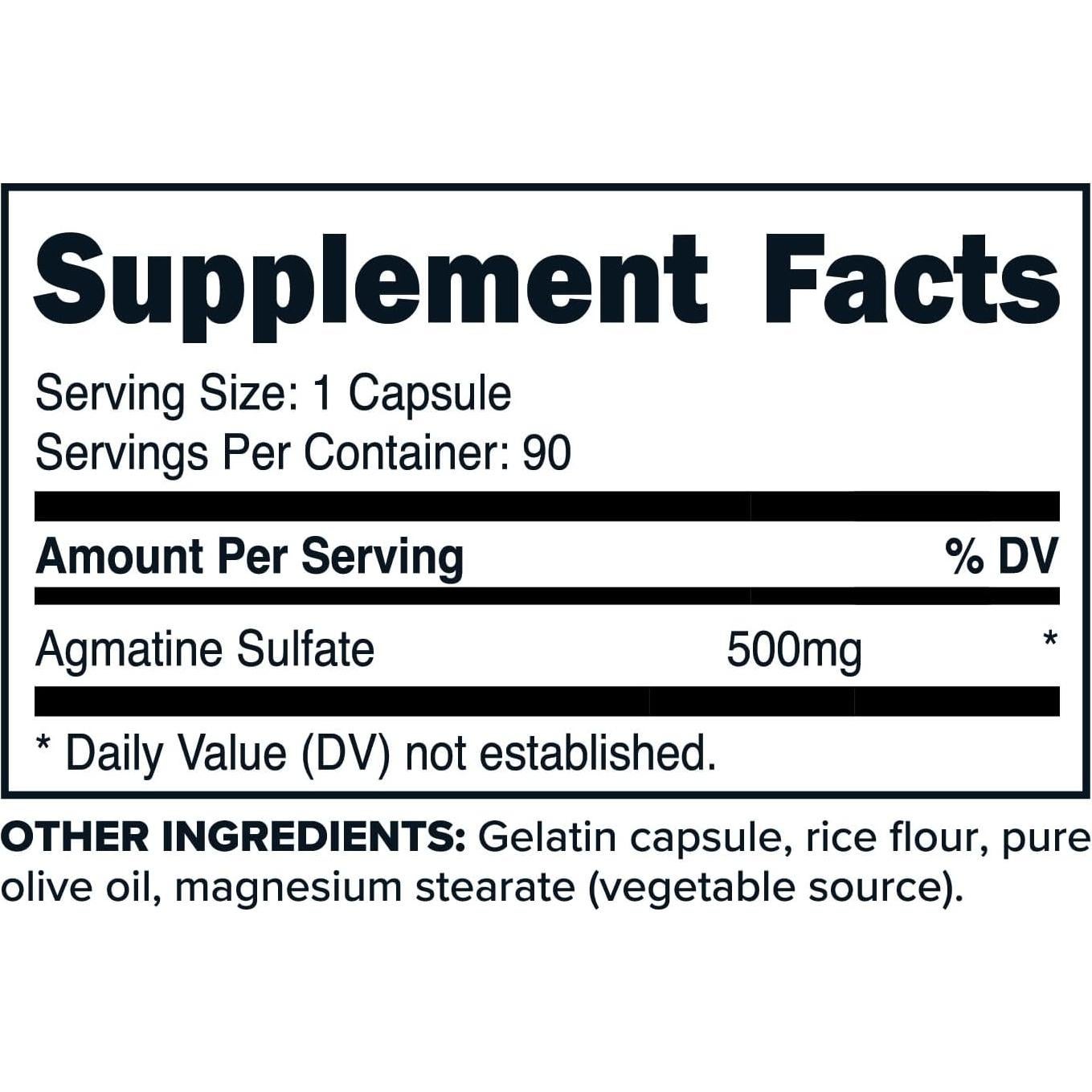 Sulfato de Agmatina PrimaForce 500mg 90 Cápsulas Suplemento