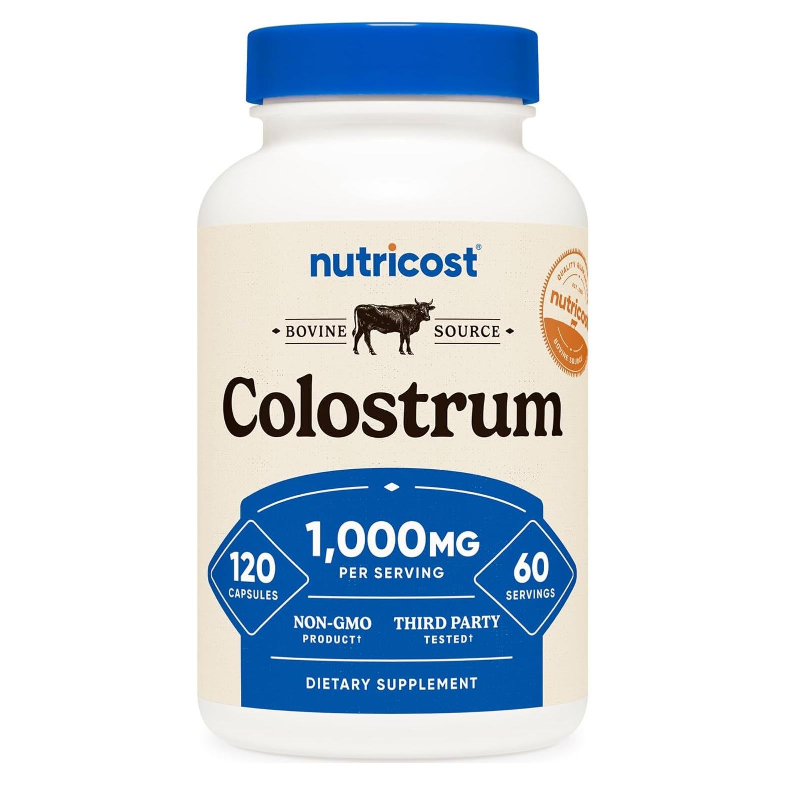 Nutricost Calostro 1000mg 120 Cápsulas Sin Gluten y OGM