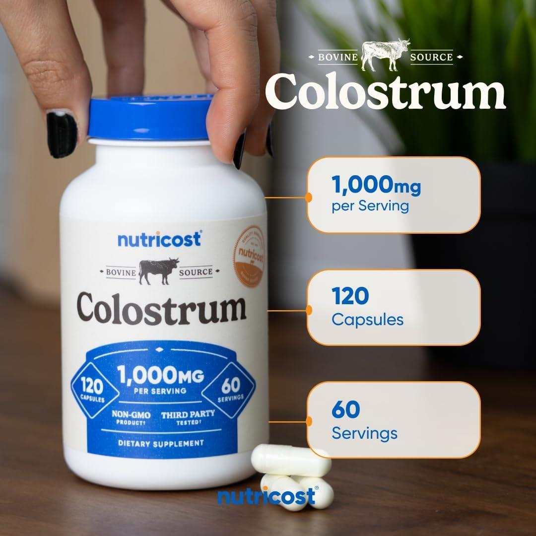 Nutricost Calostro 1000mg 120 Cápsulas Sin Gluten y OGM