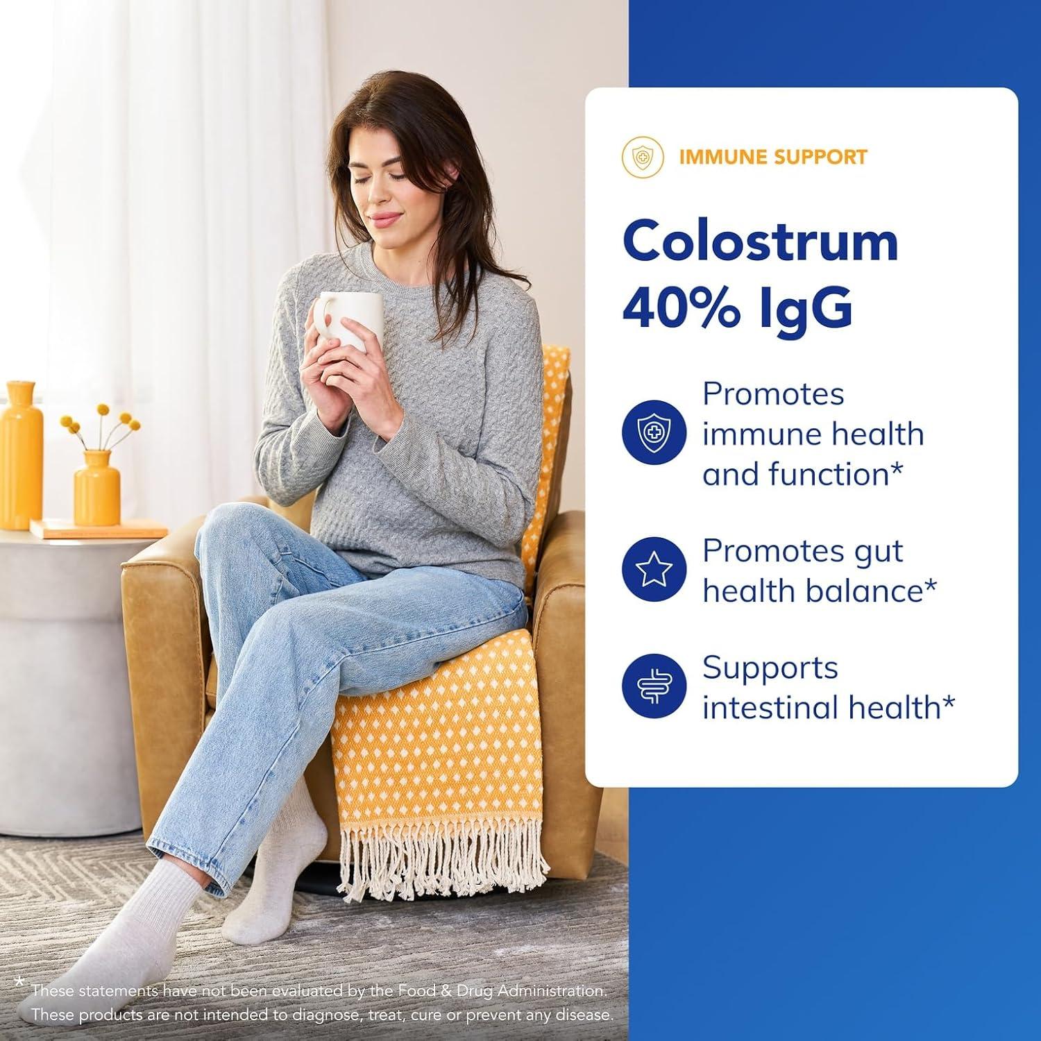 Calostro Pure Encapsulations 40% IgG 90 Cápsulas Inmunidad