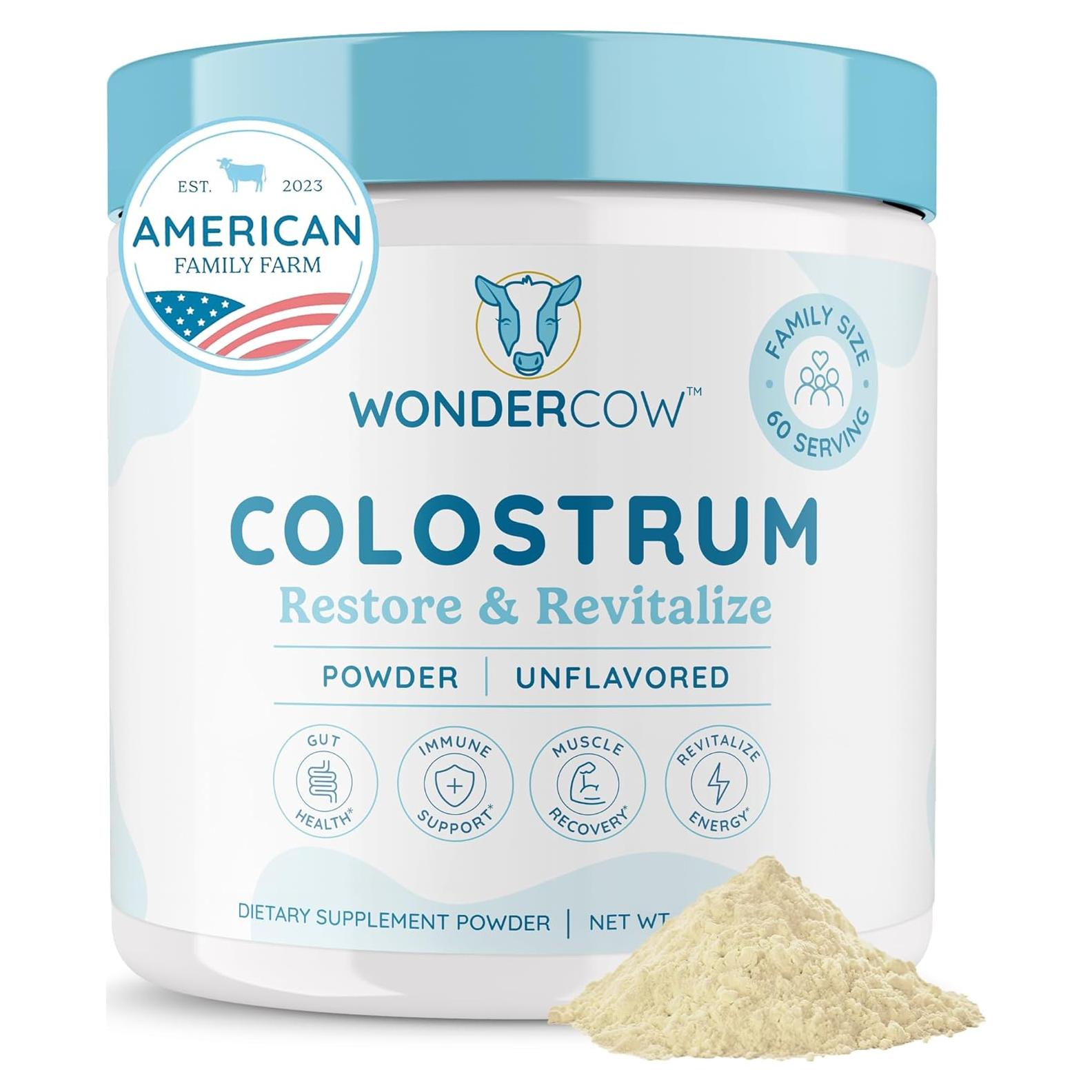 Suplemento de Colostro en Polvo WonderCow 60 Porciones Sin Sabor