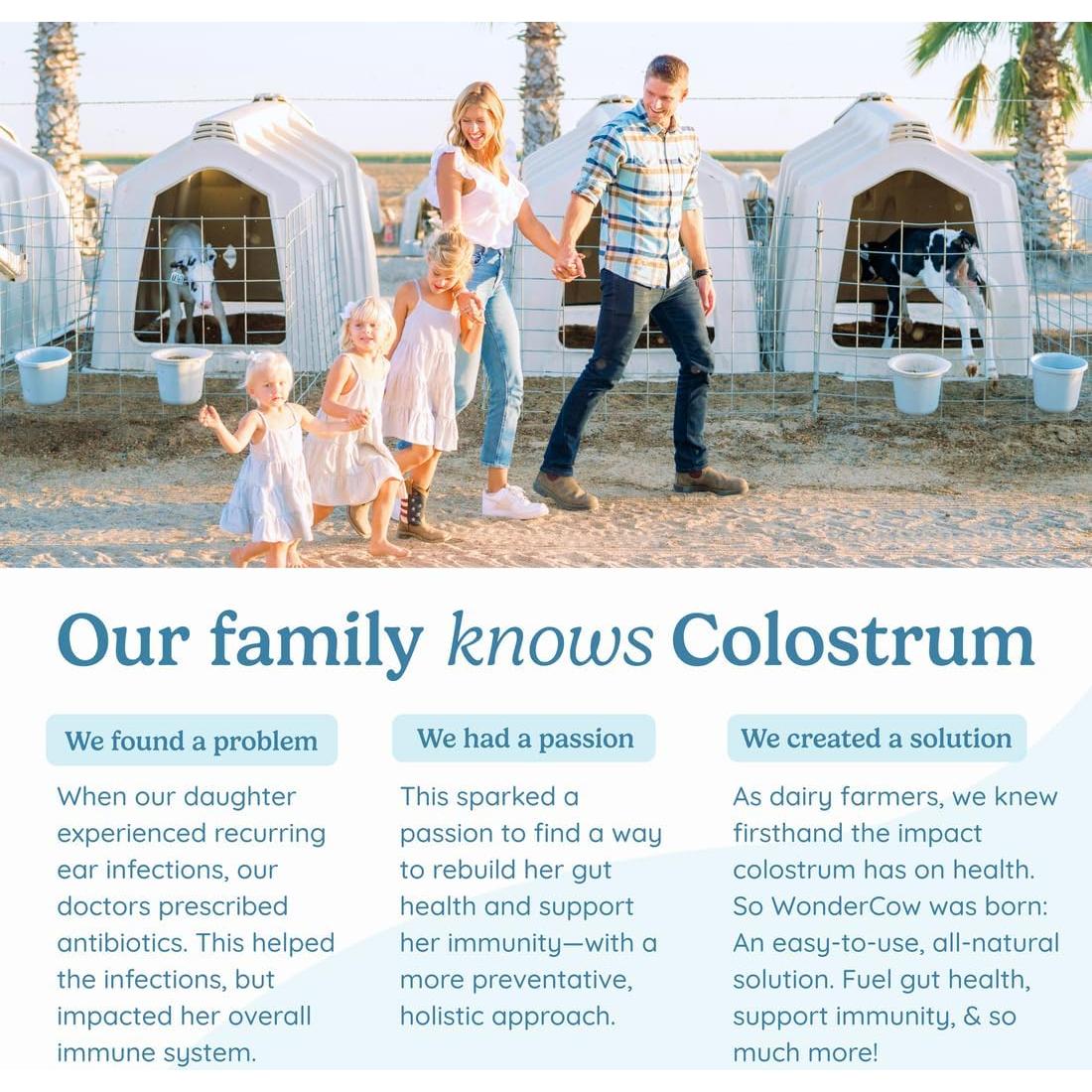 Suplemento de Colostro en Polvo WonderCow 60 Porciones Sin Sabor