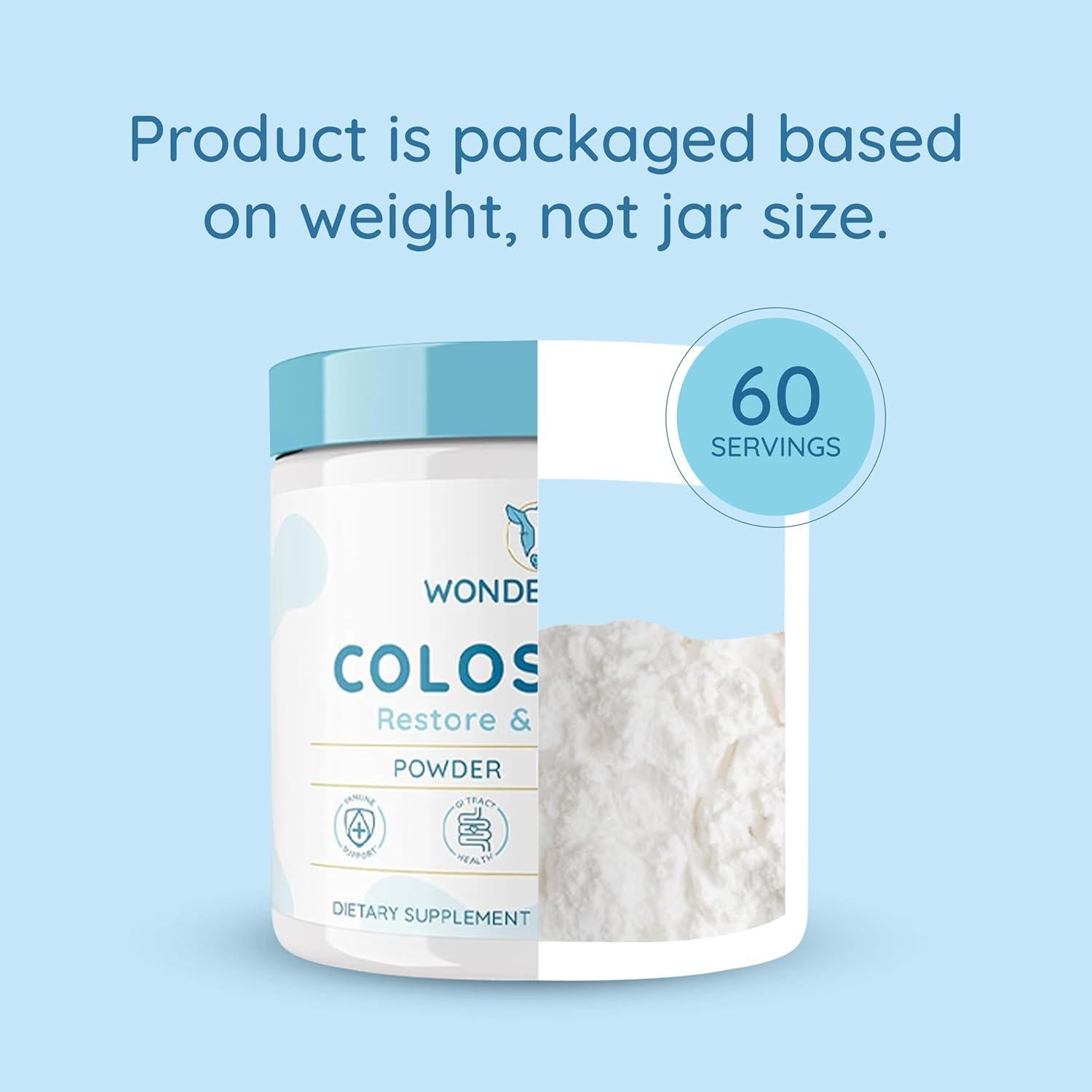 Suplemento de Colostro en Polvo WonderCow 60 Porciones Sin Sabor