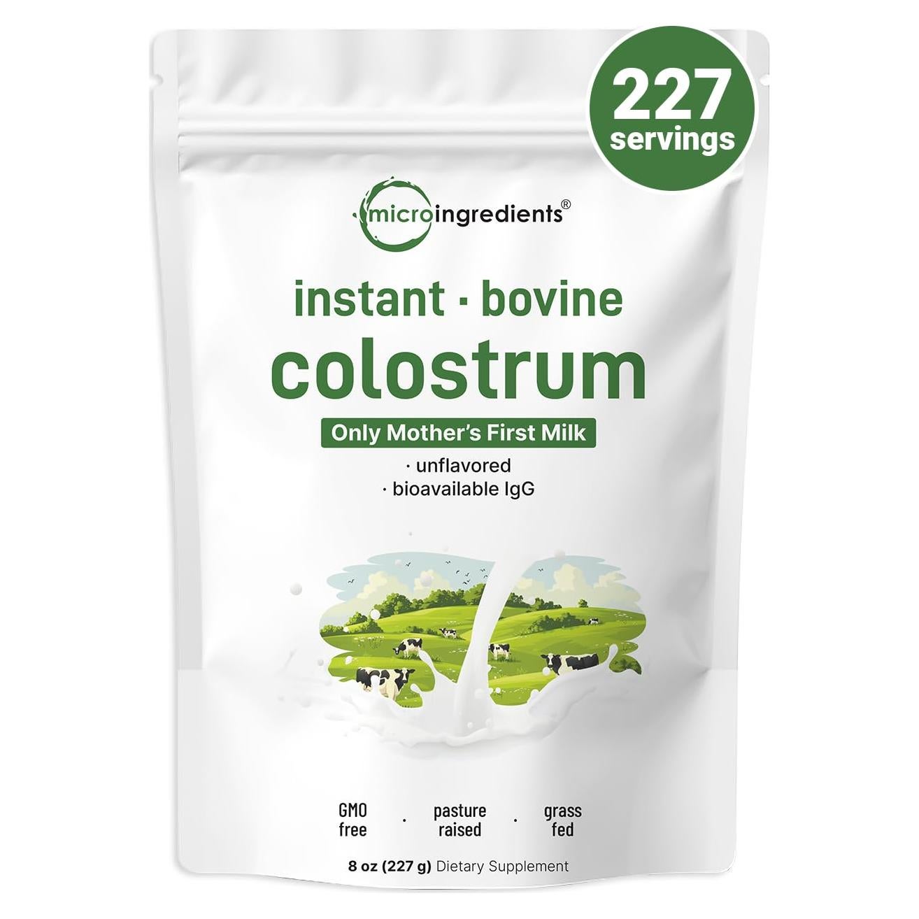 Polvo de Calostro Bovino Micro Ingredients 227 g | Sin Gluten