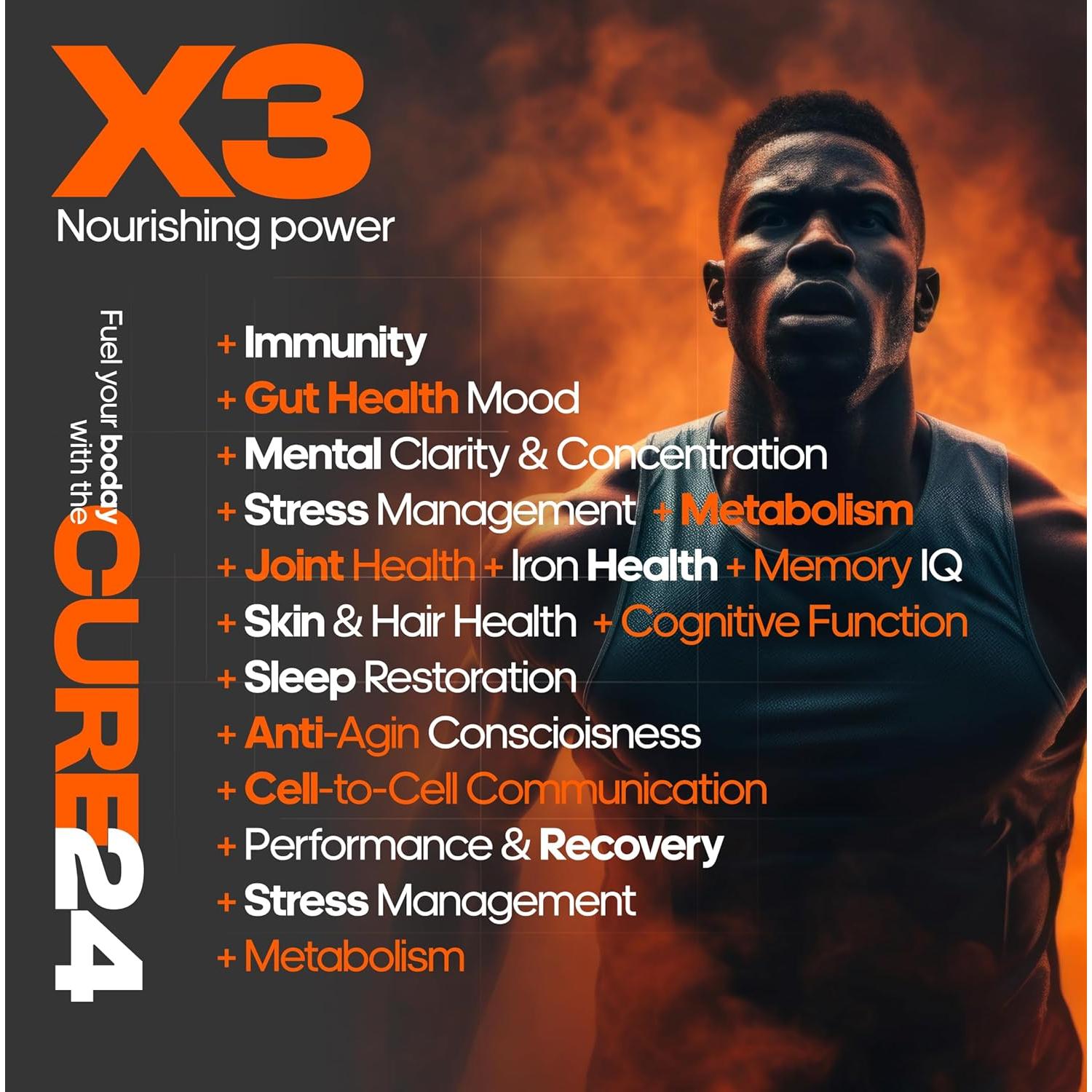 Polvo de Calostro Bovino Cure24 X3 100% Puro 89.9g