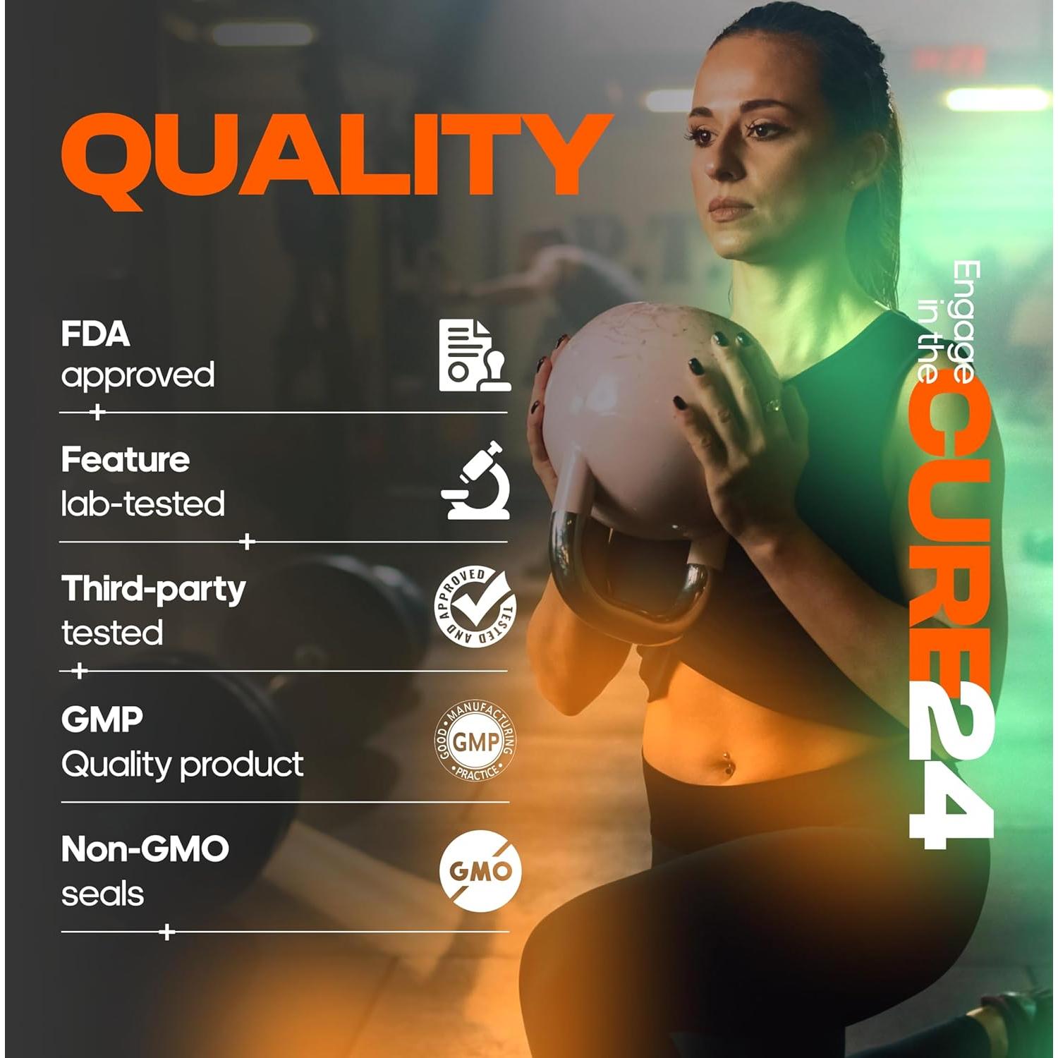 Polvo de Calostro Bovino Cure24 X3 100% Puro 89.9g