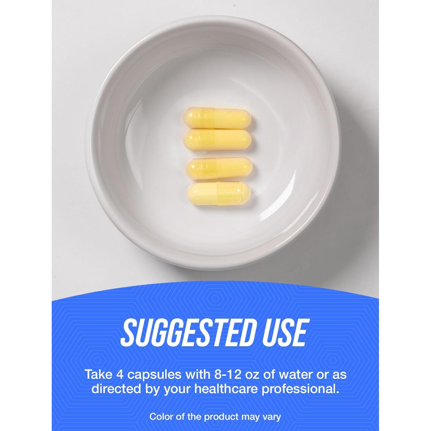 Cápsulas de Calostro Bovino BulkSupplements 240 Unidades Sin Gluten