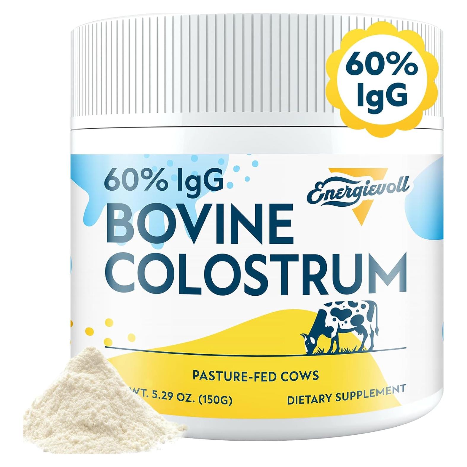 Colostro Bovino en Polvo Energievoll 3000 mg 60% IgG 50 Porciones