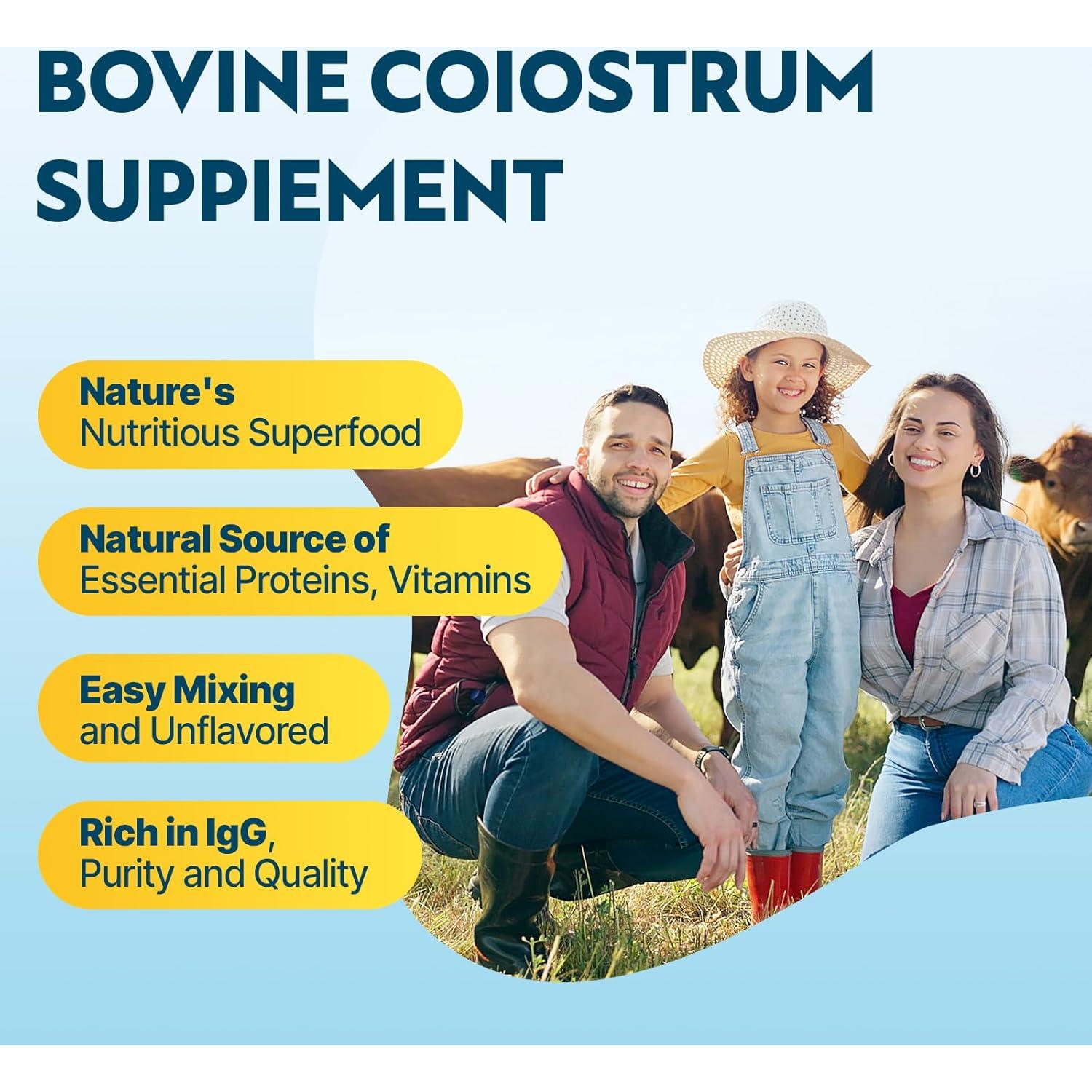 Colostro Bovino en Polvo Energievoll 3000 mg 60% IgG 50 Porciones