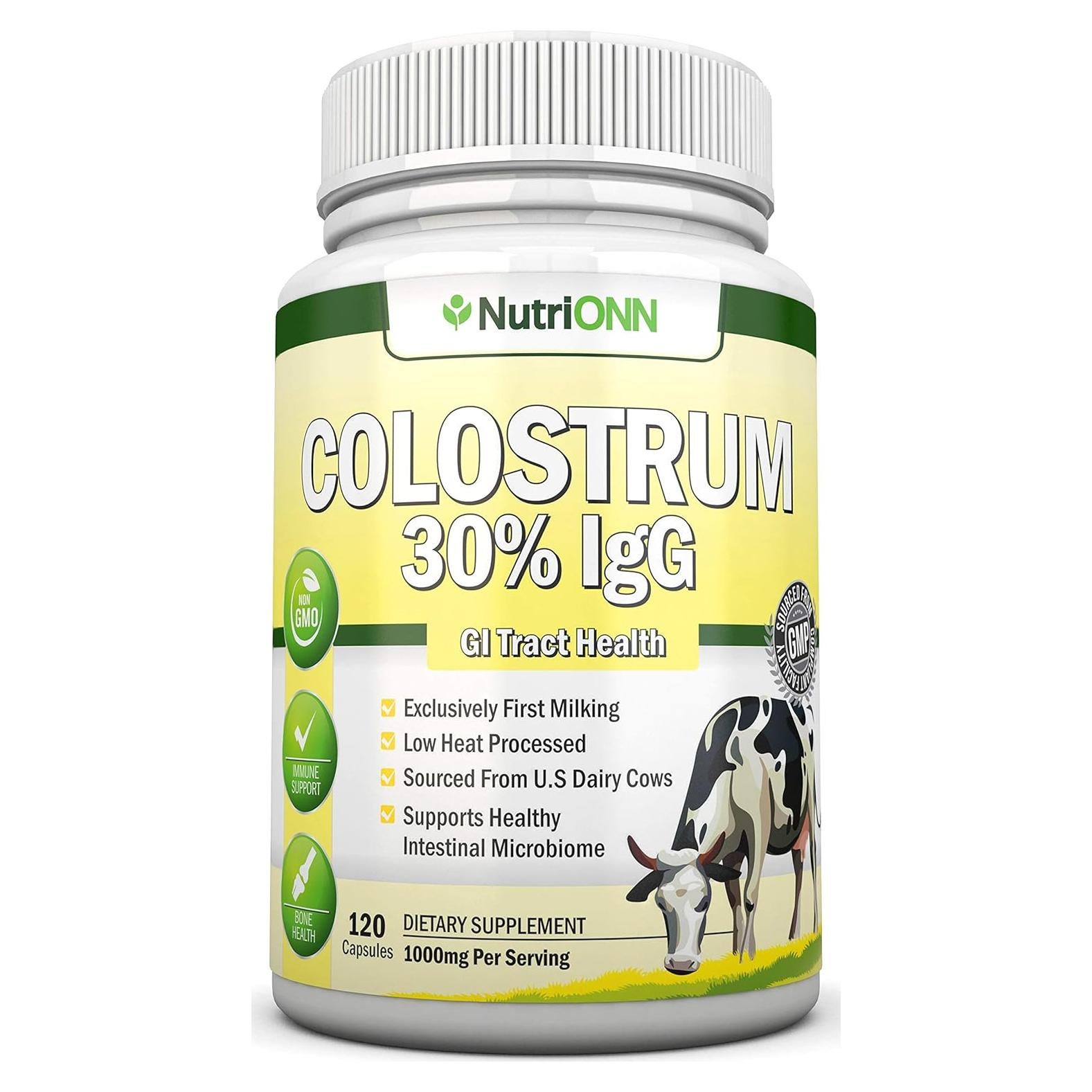 Colostro Bovina NutriONN 1000mg 120 Cápsulas 30% IgG