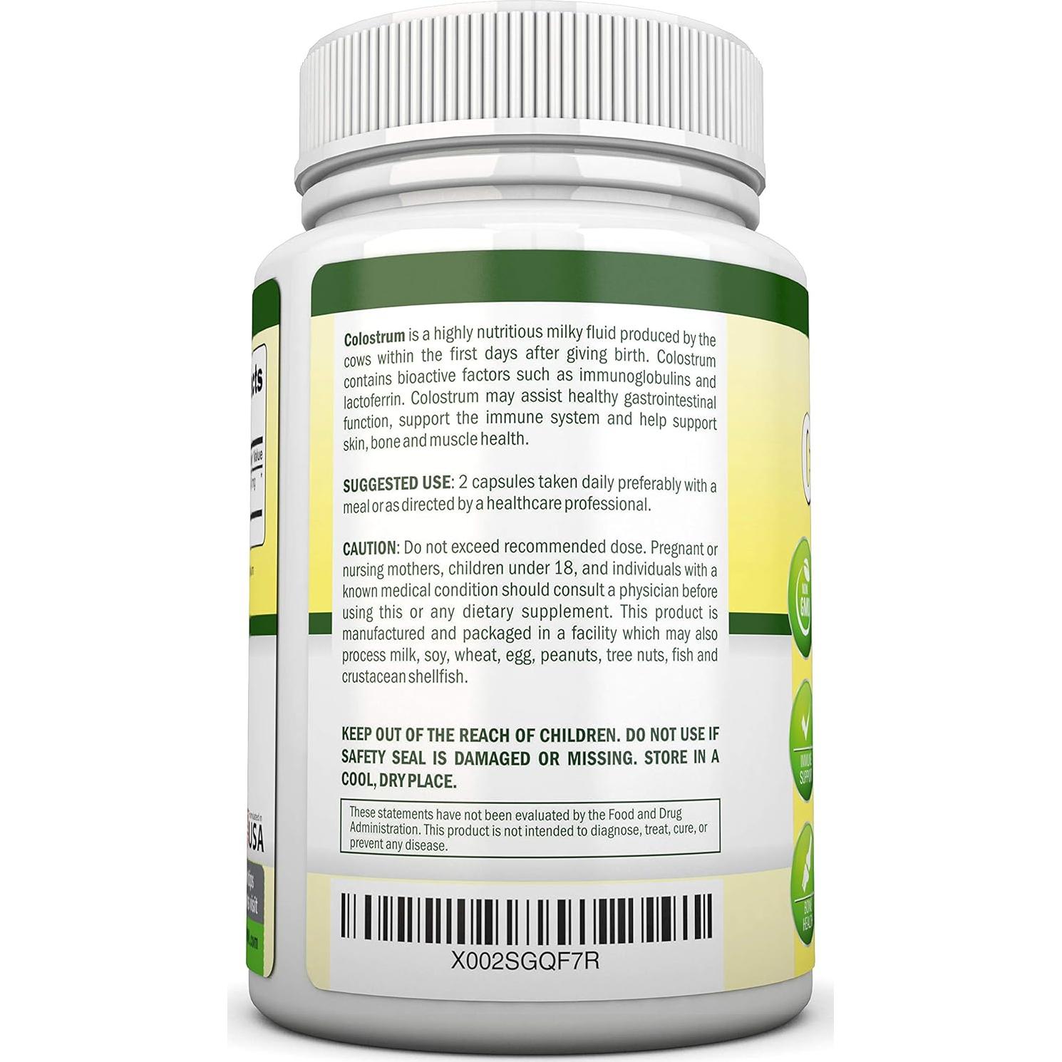 Colostro Bovina NutriONN 1000mg 120 Cápsulas 30% IgG