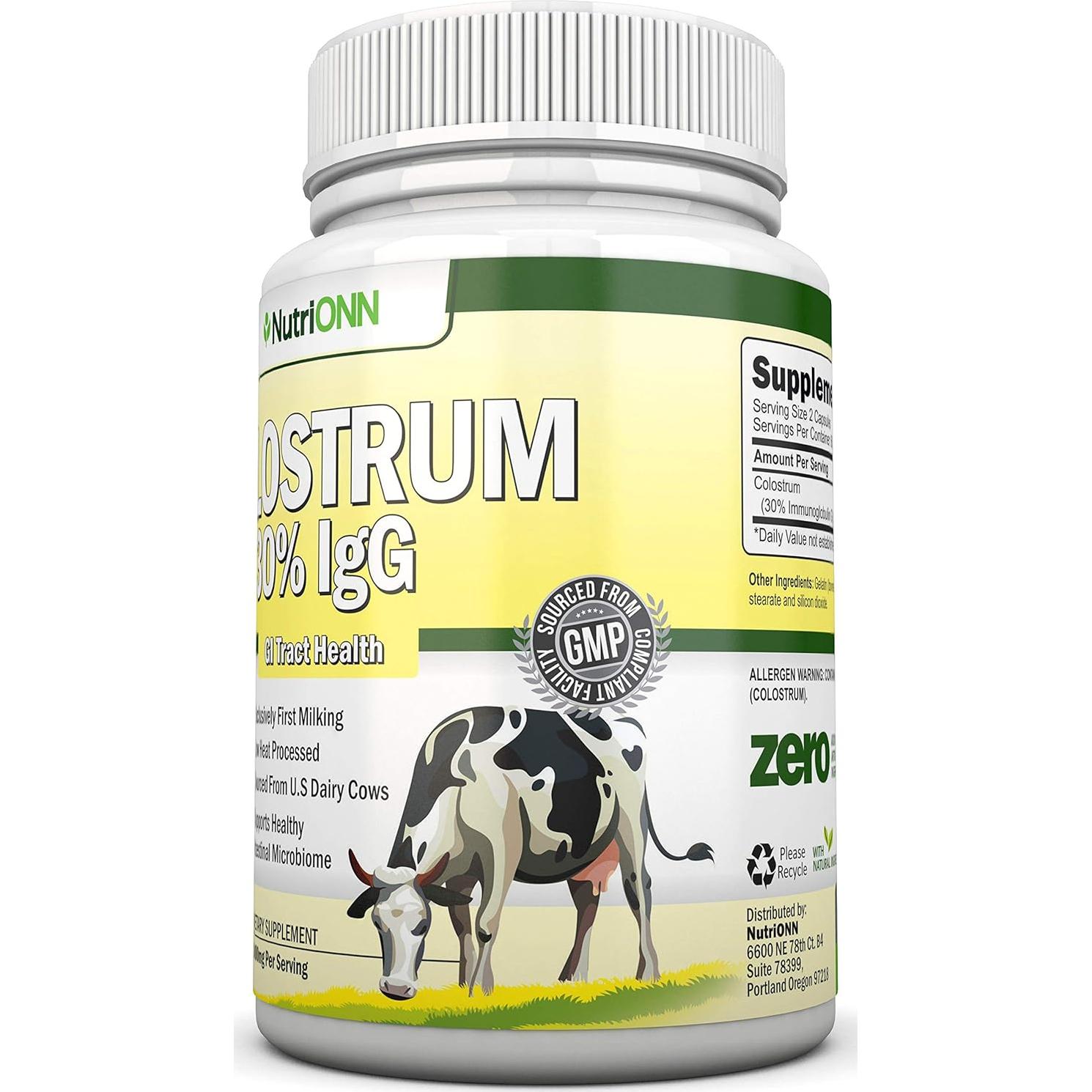 Colostro Bovina NutriONN 1000mg 120 Cápsulas 30% IgG