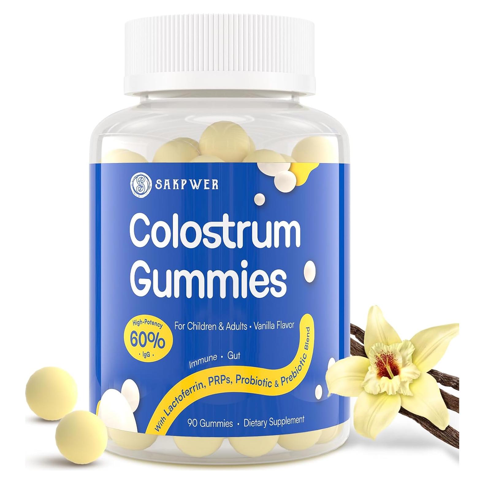 Gomitas de Calostro Bovino Sakpwer 90 Unidades Sabor Vainilla