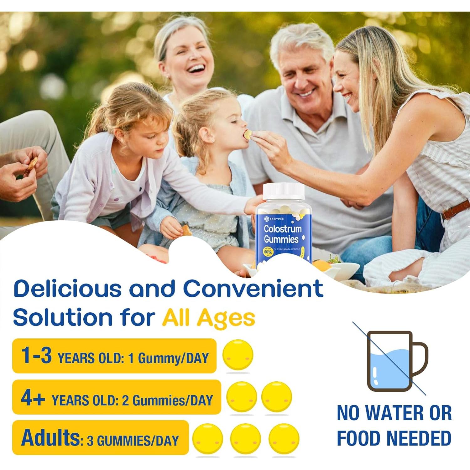 Gomitas de Calostro Bovino Sakpwer 90 Unidades Sabor Vainilla