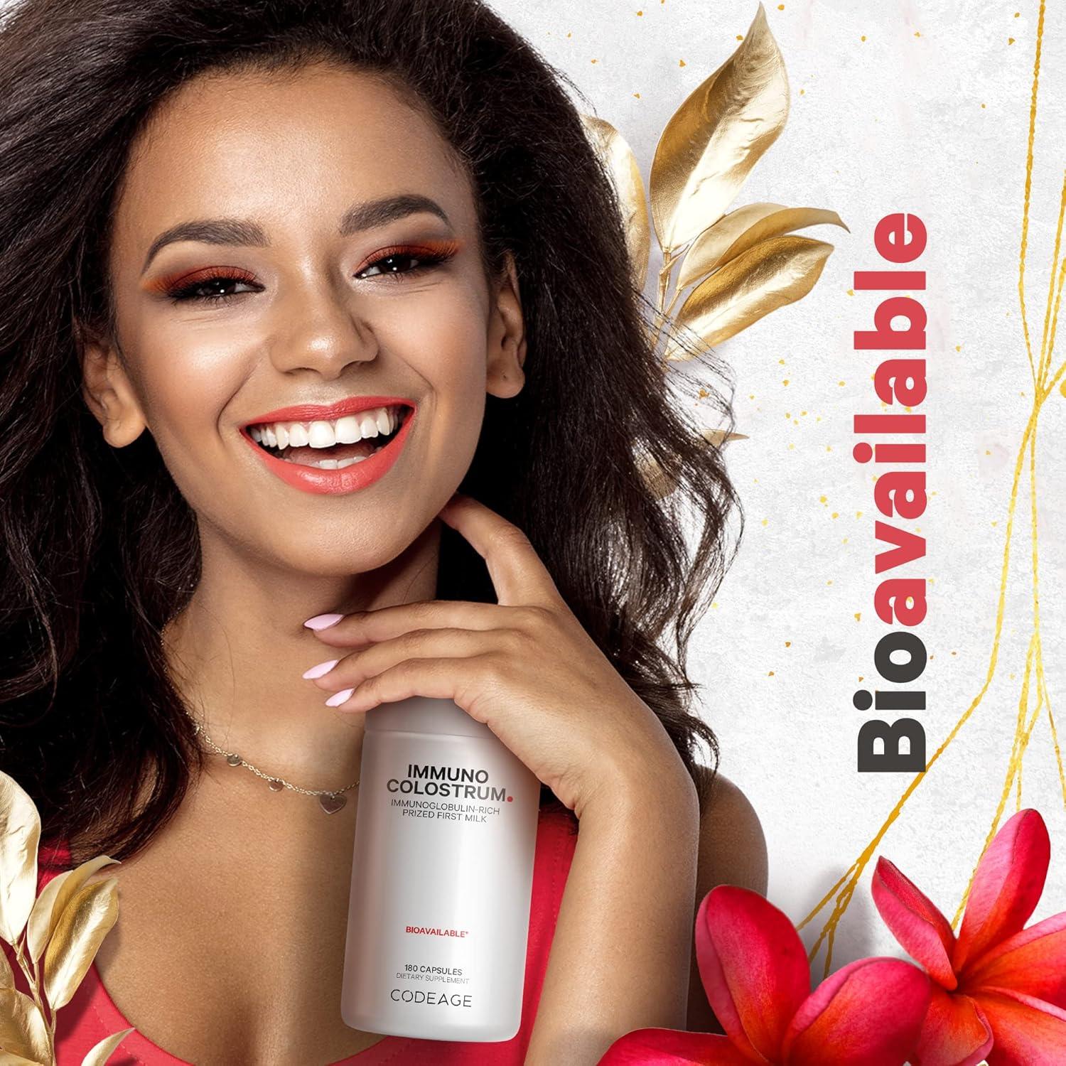 Suplemento de Colostro Codeage 180 Cápsulas - No OGM, Sin Gluten