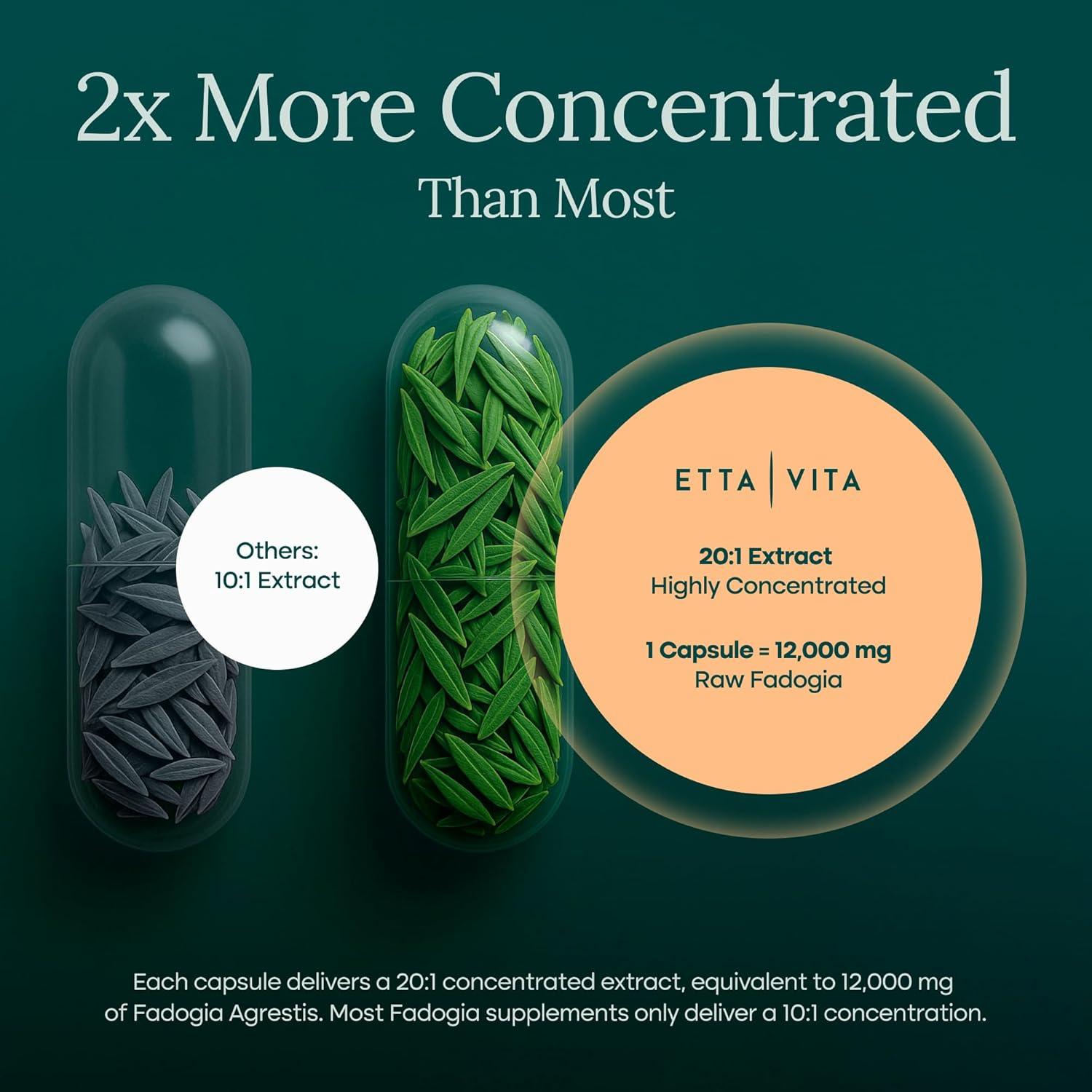 Fadogia Agrestis 600mg Etta Vita - Suplemento Natural Testosterona