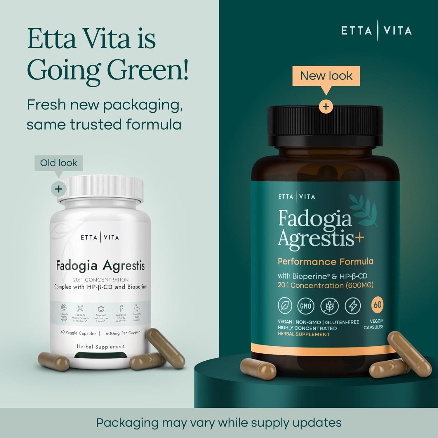 Fadogia Agrestis 600mg Etta Vita - Suplemento Natural Testosterona