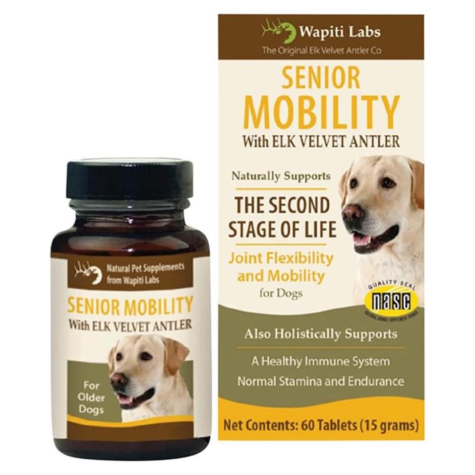 Tabletas de Movilidad para Perros Mayores Wapiti Labs 60 Unidades