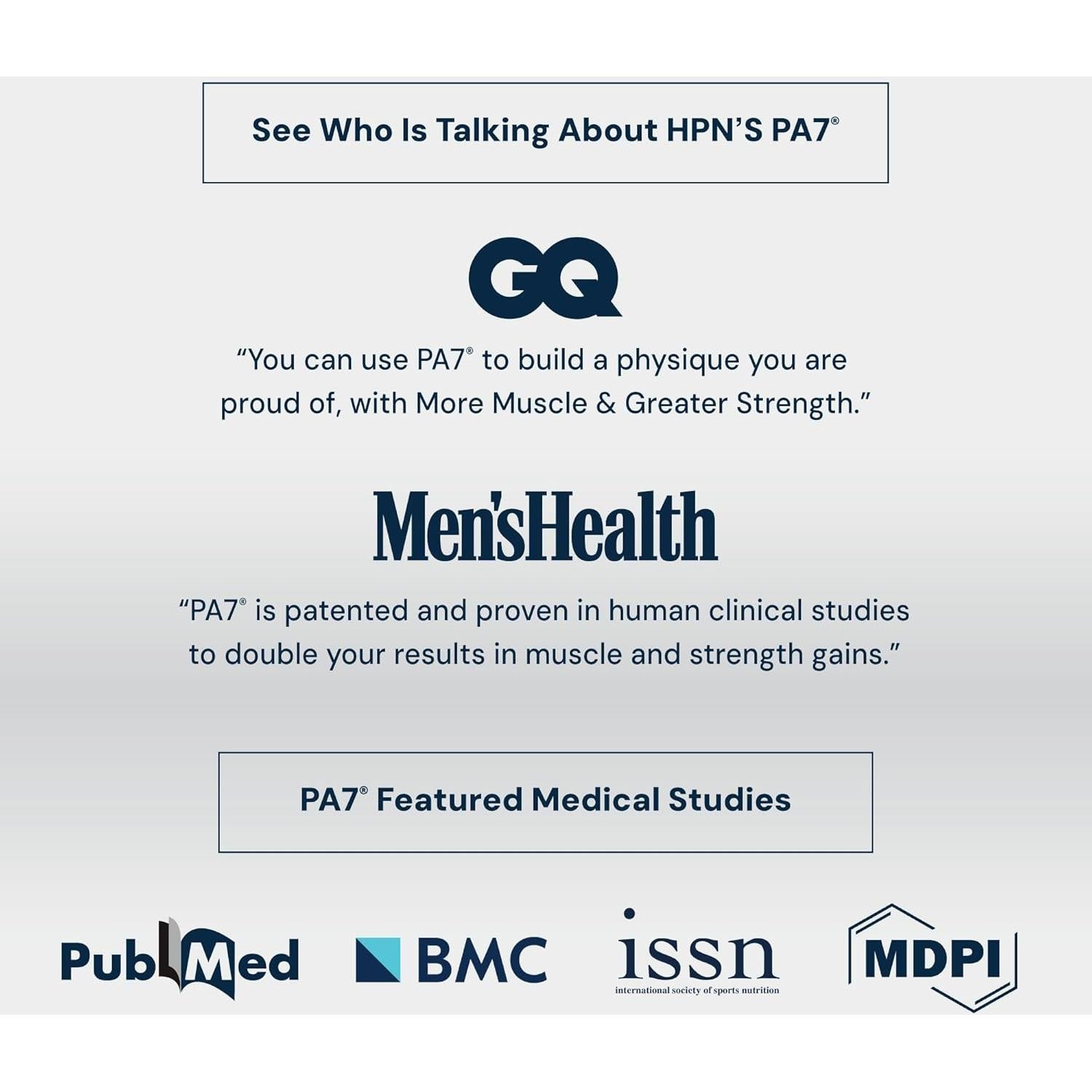 Suplemento HPN PA7 Ácido Fosfatídico 30 Días - Aumenta Masa Muscular