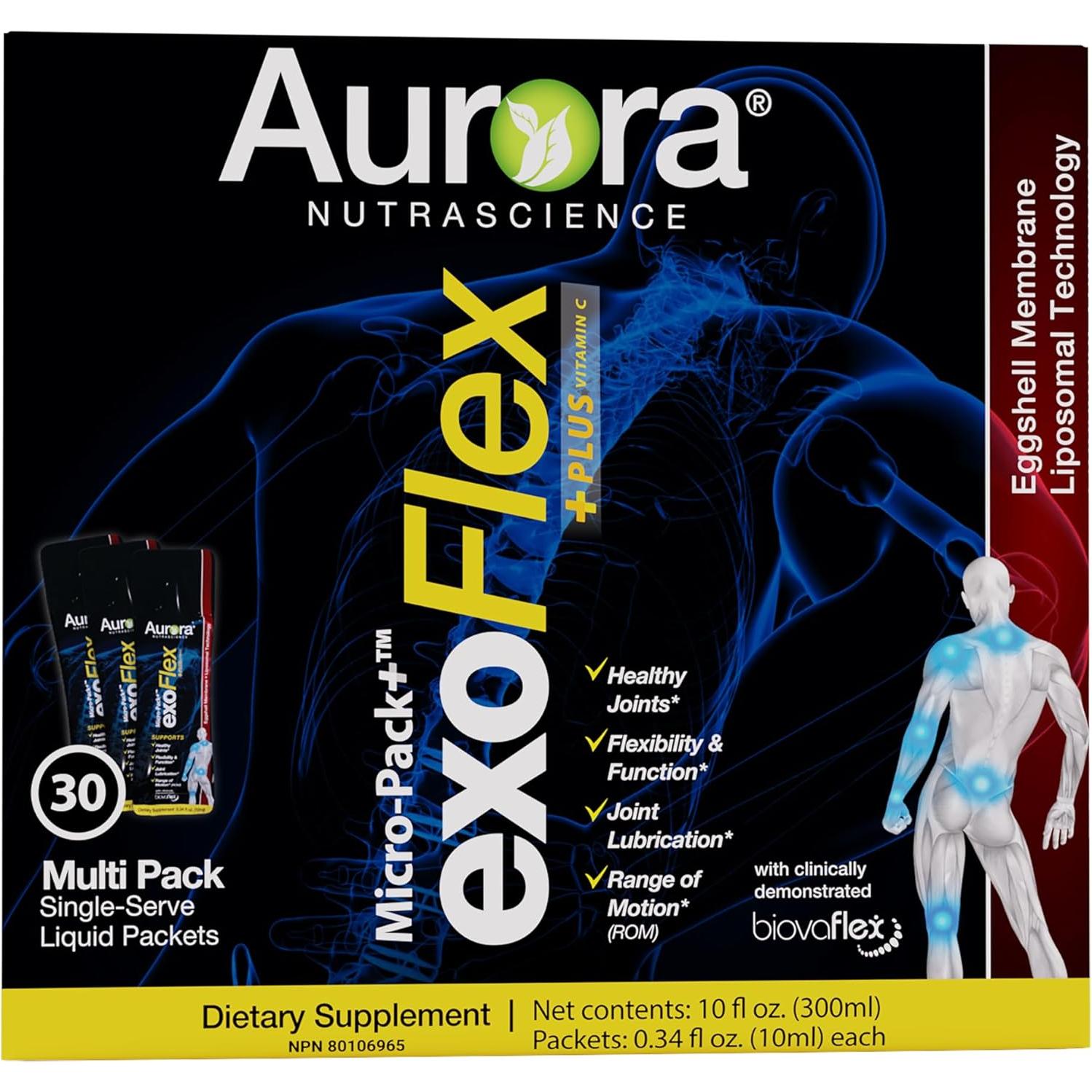 Suplemento Articular Liposomal Aurora exoFlex+ 30 Paquetes