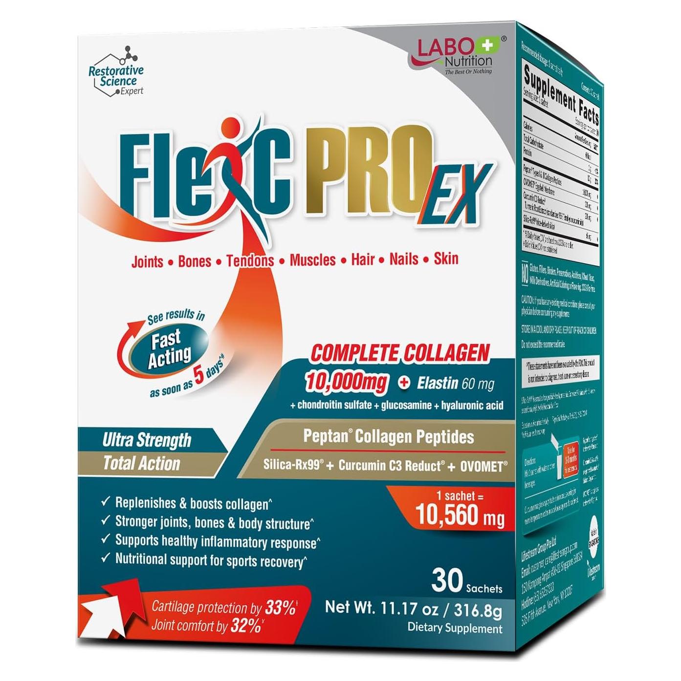 Colágeno Peptan LABO Nutrition 390g - Tipo I, III, V, X