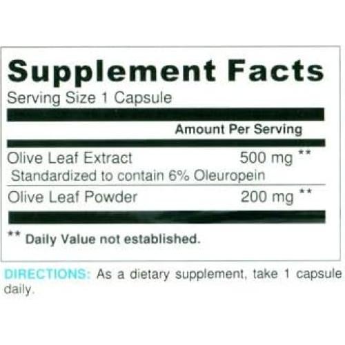Extracto de Hoja de Olivo Wonder Labs 120 Cápsulas 6% Oleuropeína