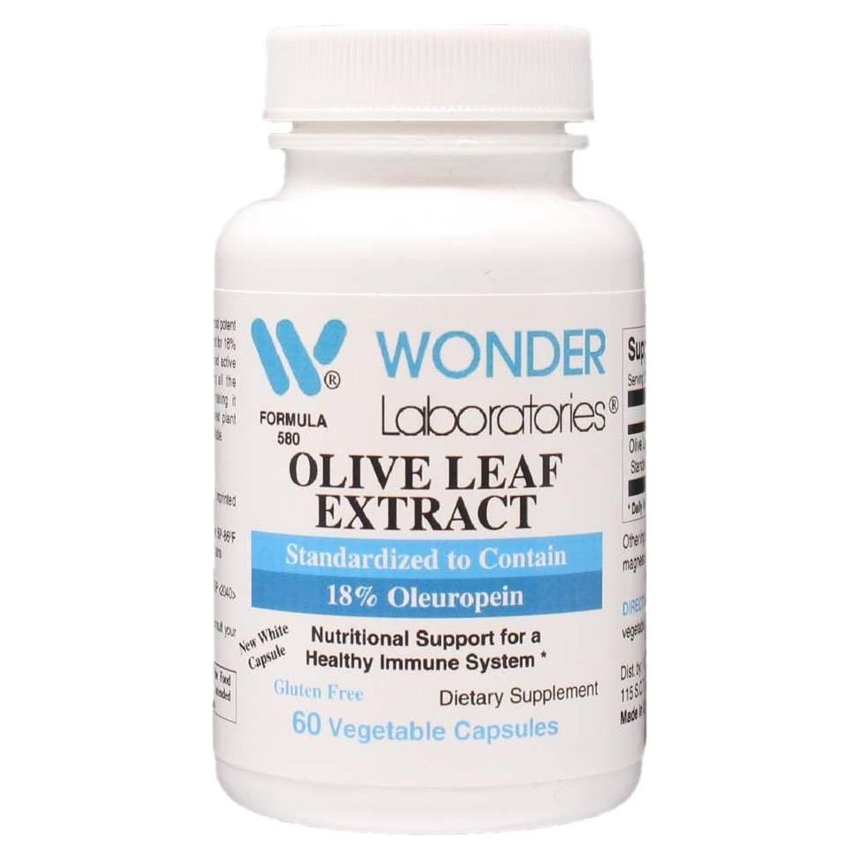 Extracto de Hoja de Olivo Wonder Labs 60 Cápsulas 18% Oleuropeína