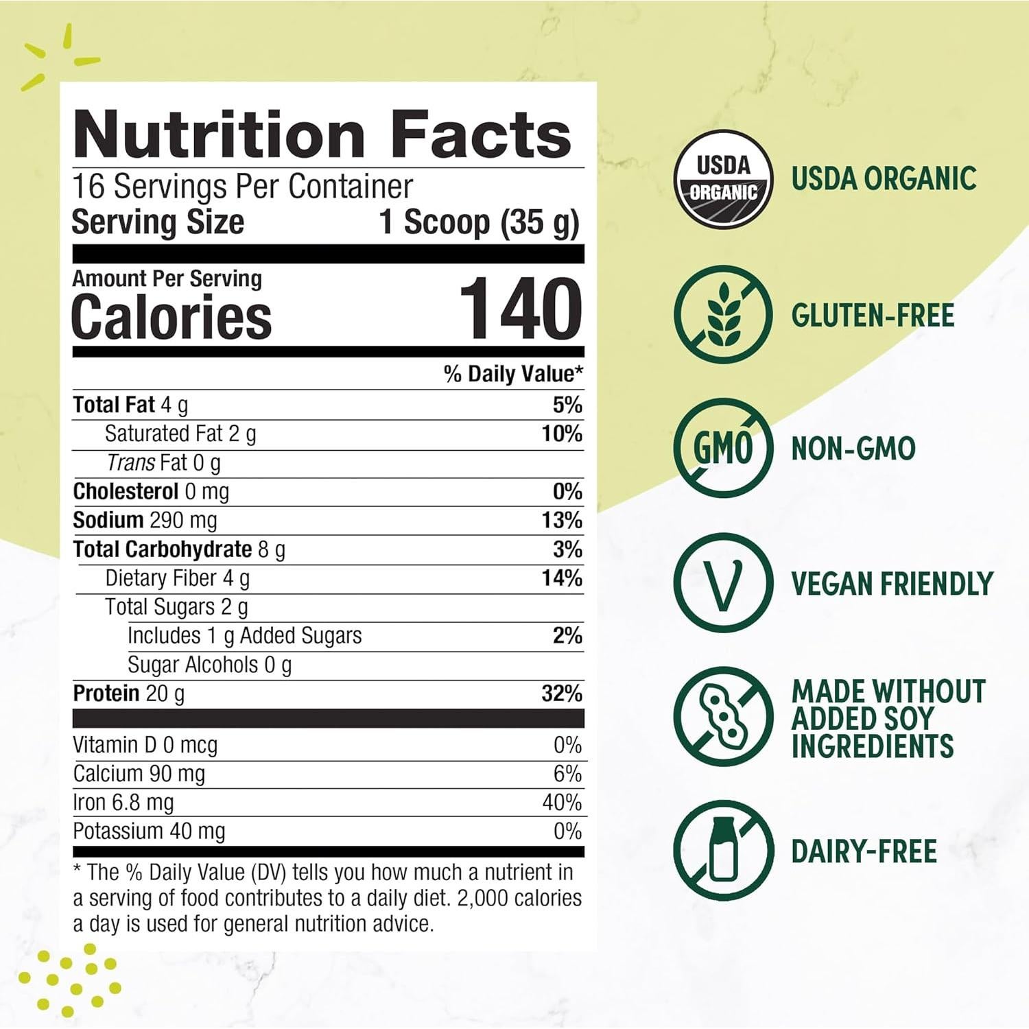 Proteína en Polvo Vegana Purely Inspired Vainilla 16 Porciones