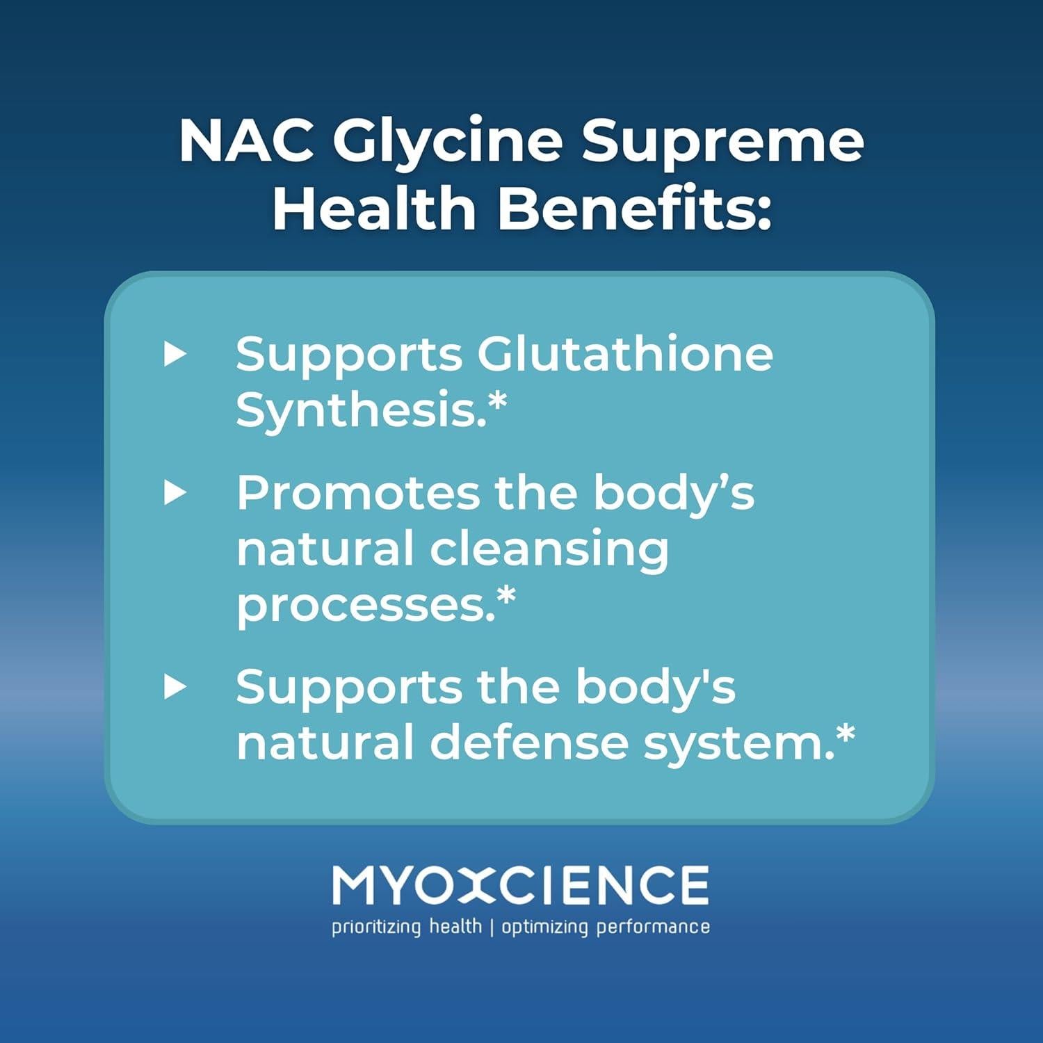 Suplemento MYOXCIENCE NAC Glycine Supreme 30 Porciones
