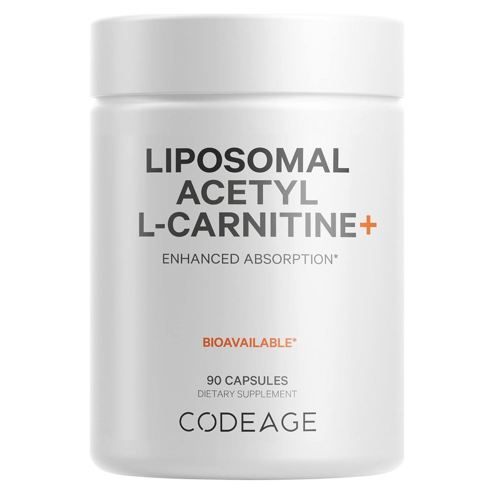 Suplemento Liposomal Acetil-L-Carnitina Codeage 500 mg 90 Cápsulas