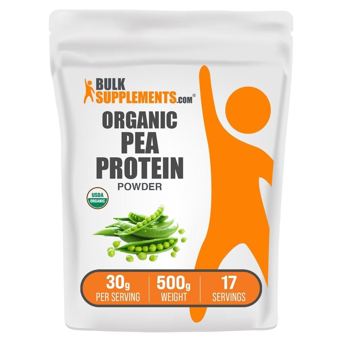 Proteína de Guisante Orgánica BulkSupplements 500g Sin Sabor