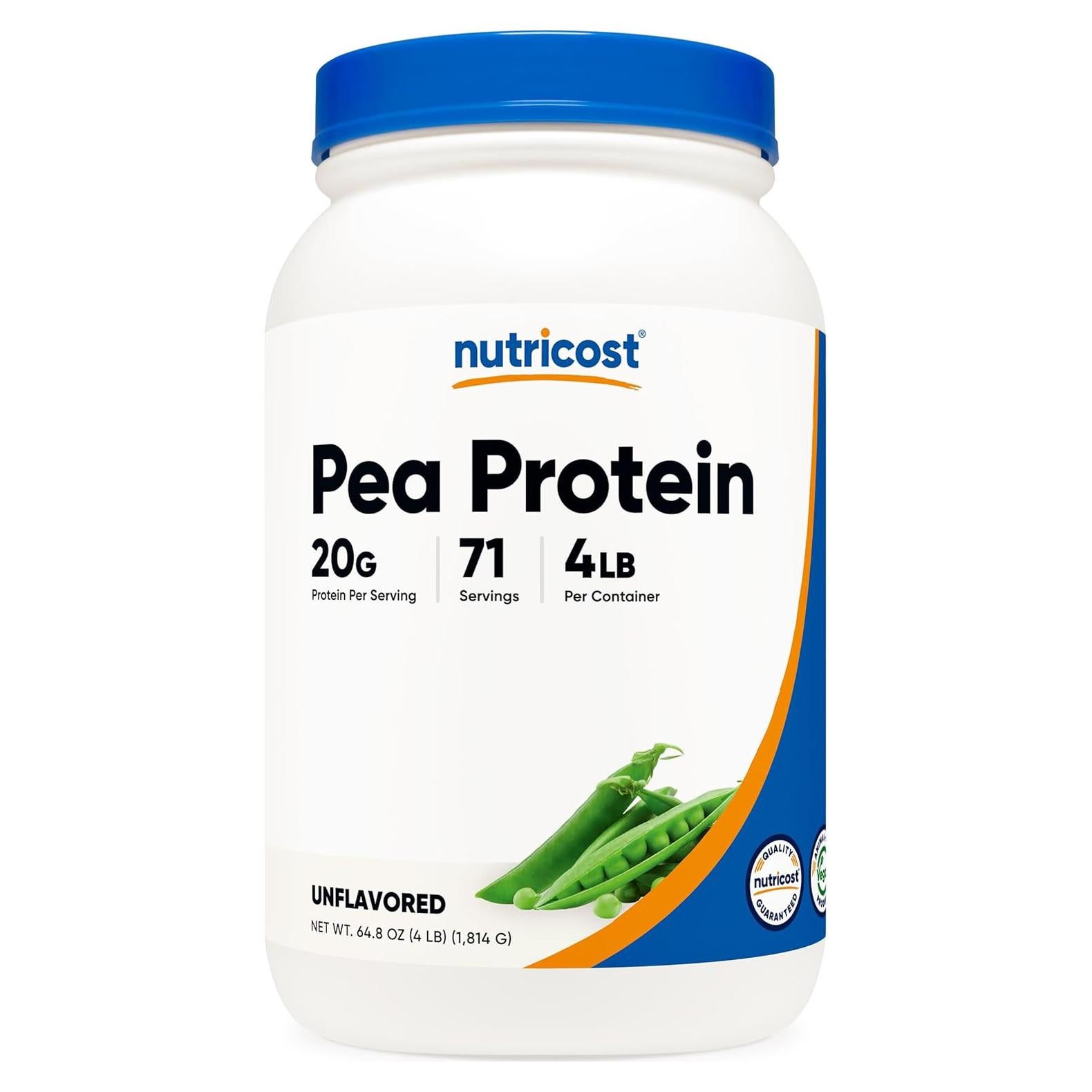 Proteína de Guisante Nutricost 1.81 kg Vegana Sin Sabor