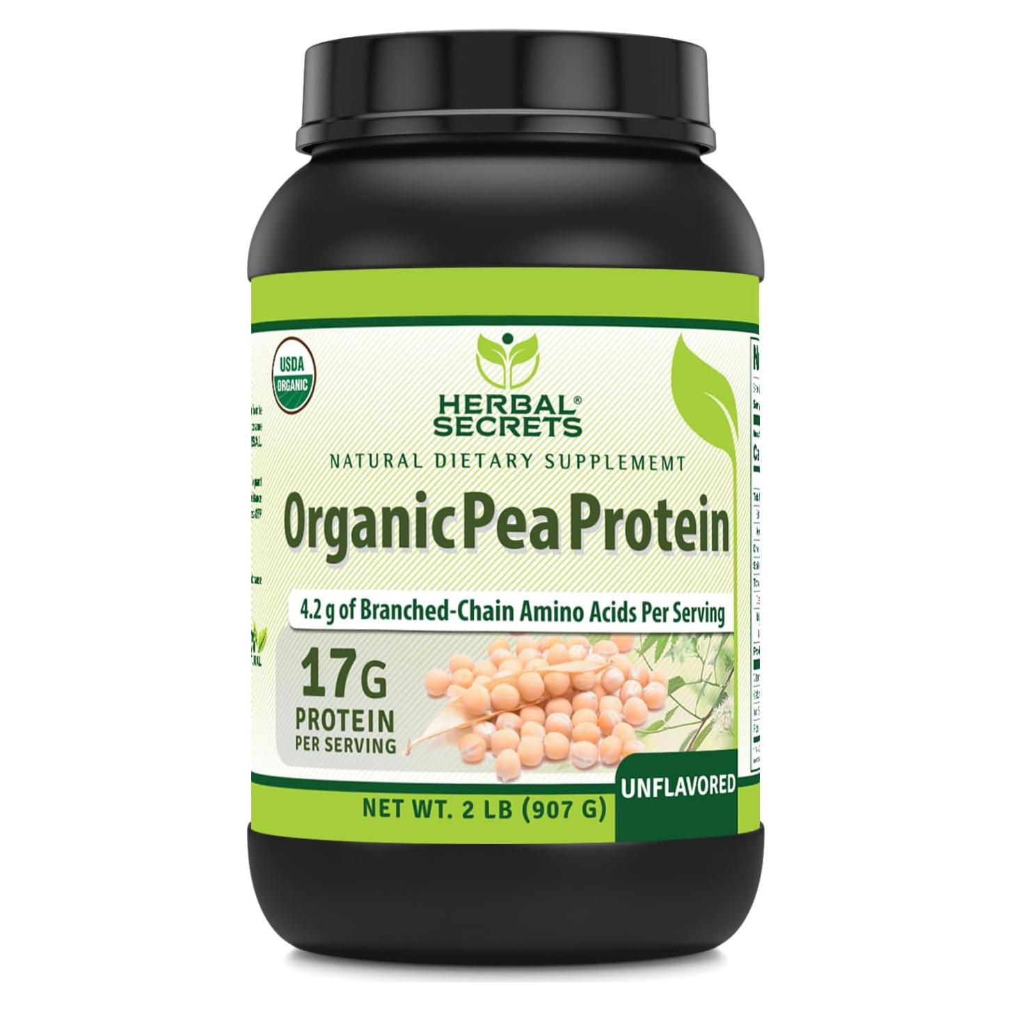 Polvo de Proteína de Guisante Orgánico Herbal Secrets 0.91 kg