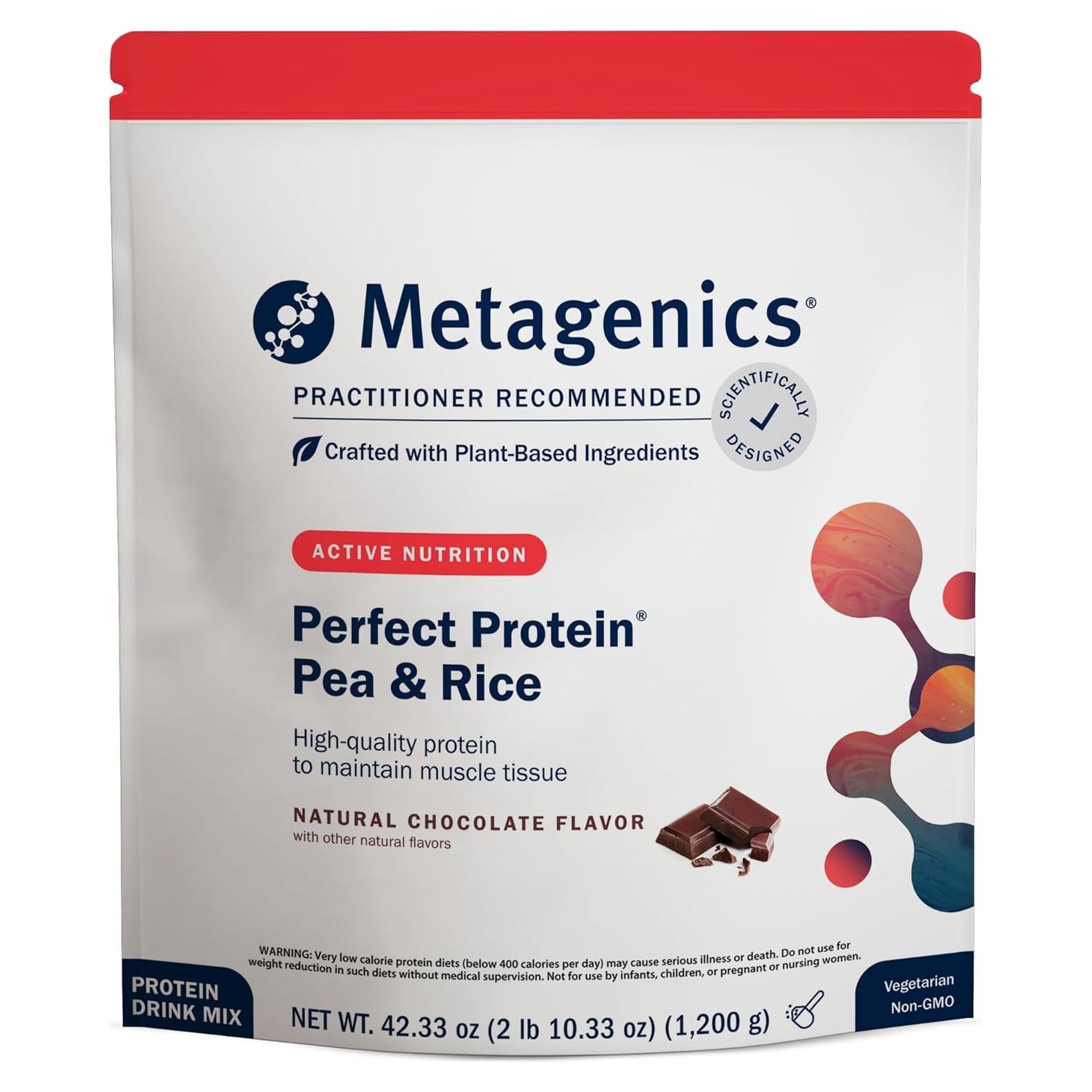 Proteína Perfecta Metagenics Chocolate 1200g - Vegana, Sin OGM