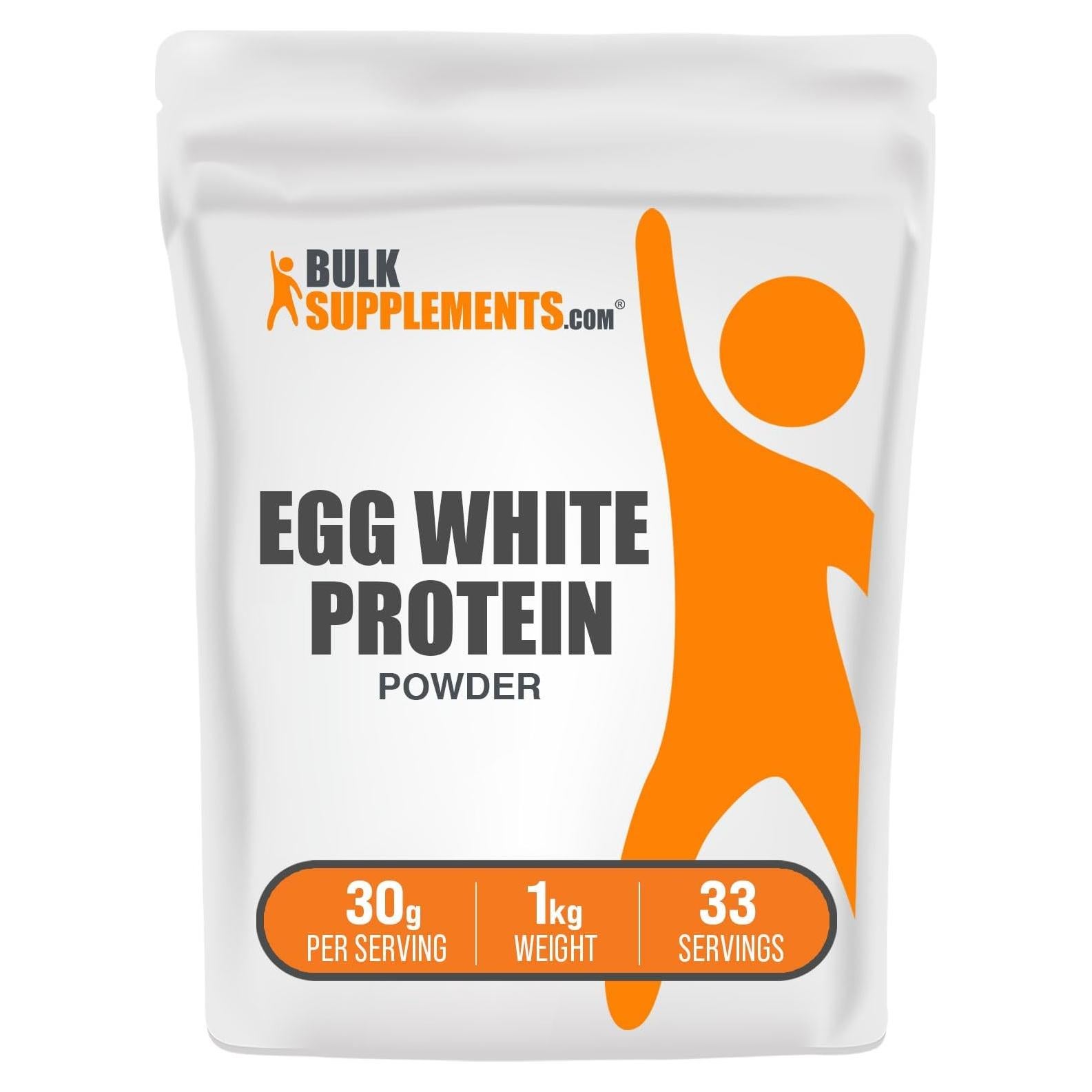 Polvo de Proteína de Clara de Huevo BulkSupplements 1kg Sin Sabor