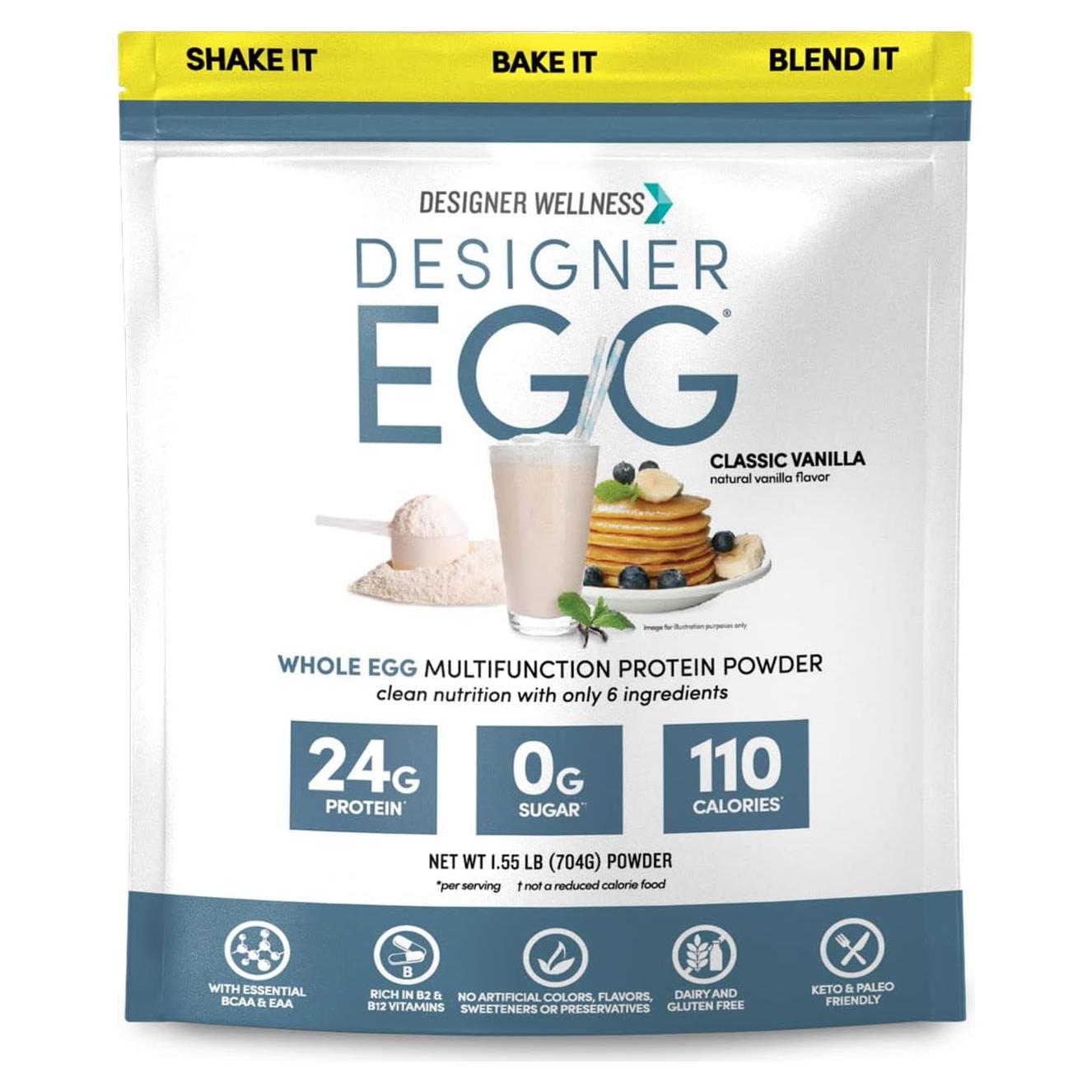 Proteína de Huevo Designer 0.70 kg Vainilla Clásica Keto