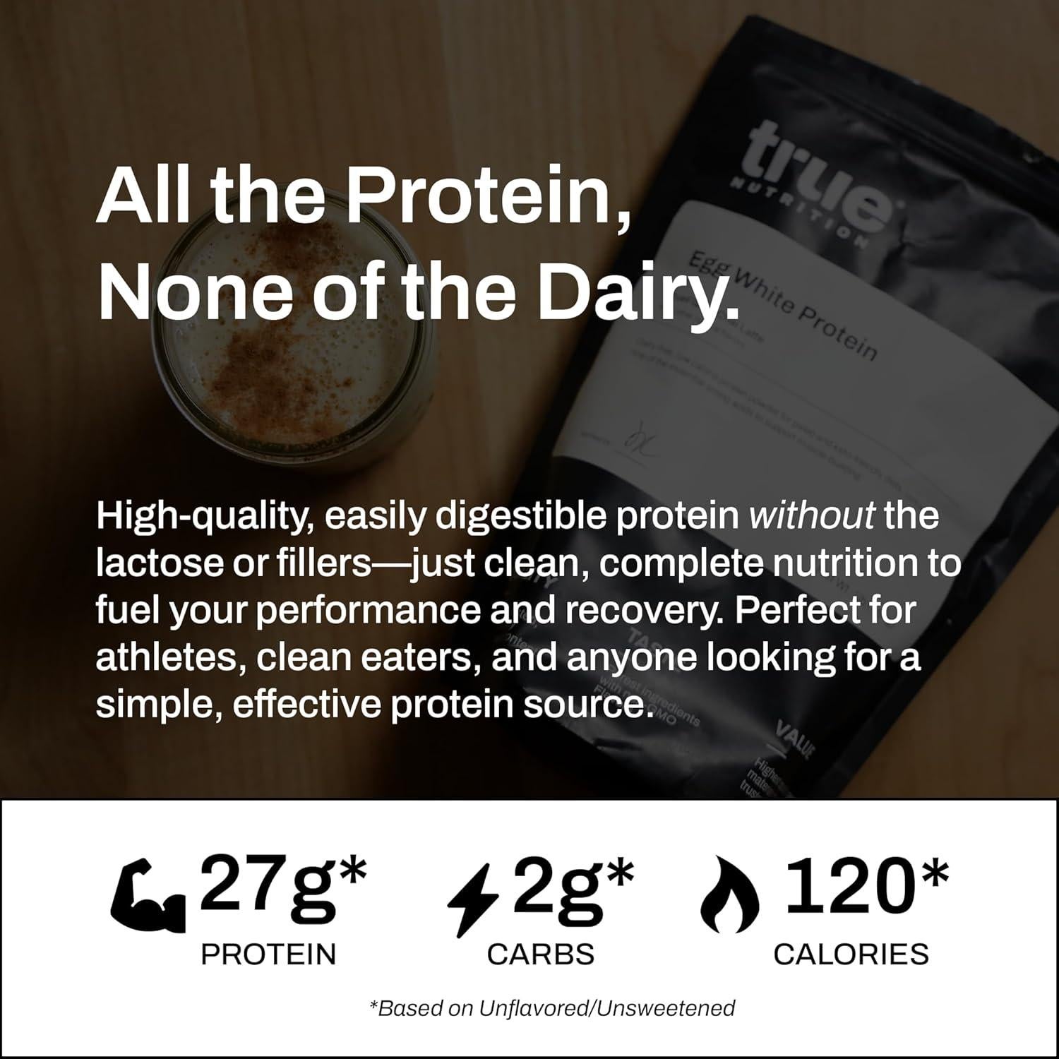 Proteína de Clara de Huevo True Nutrition 0.45kg - 24g Proteína