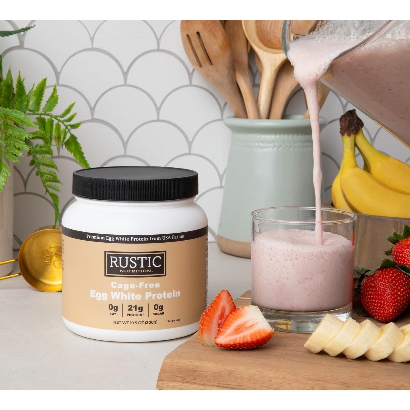 Proteína en Polvo de Clara de Huevo Rustic Nutrition 298g