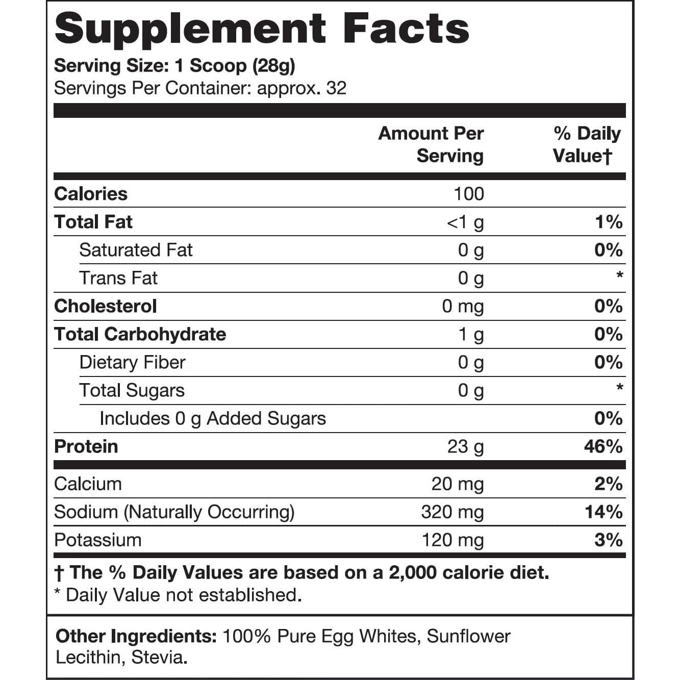 Proteína de Huevo 100% Healthy 'N Fit 0.91 kg Sin Sabor