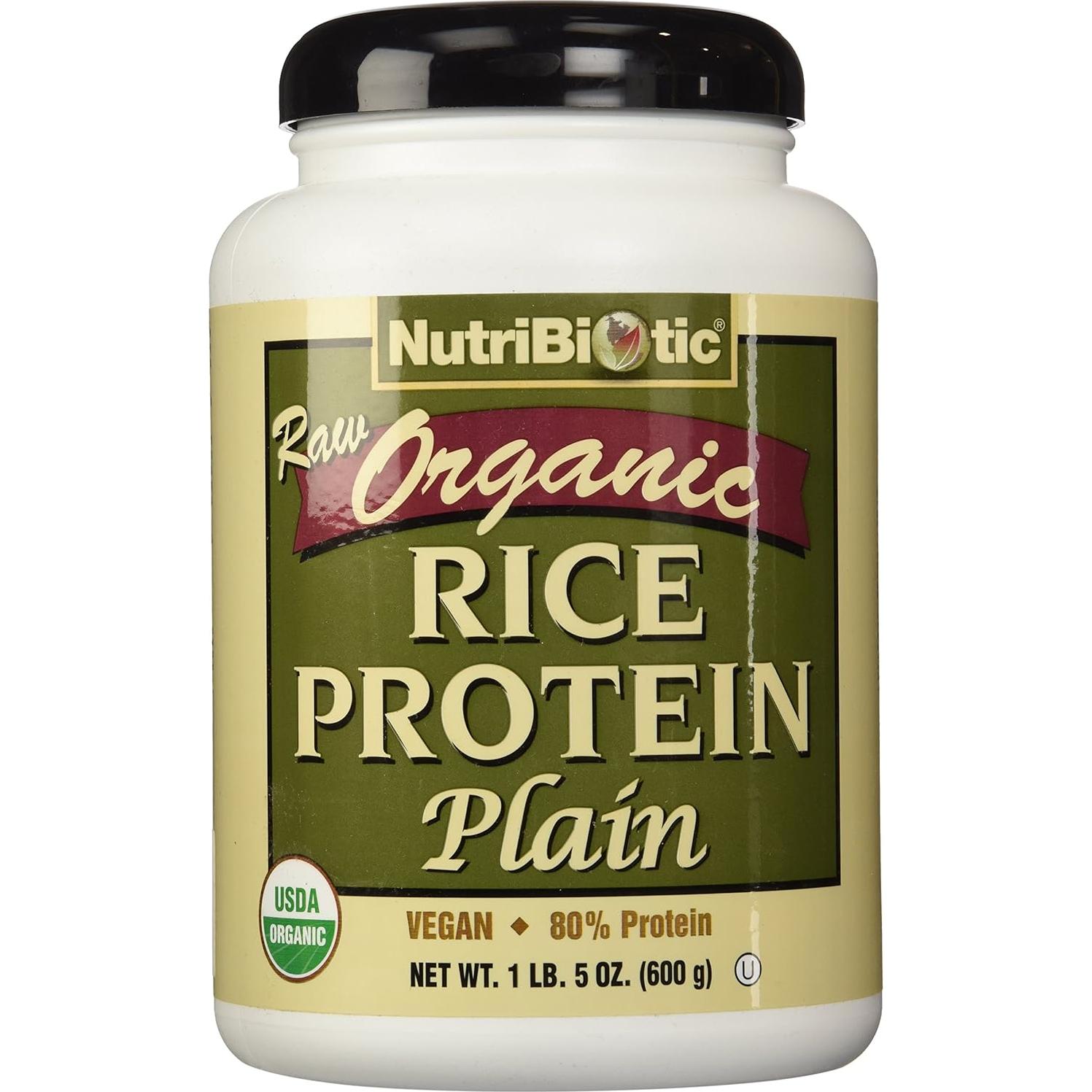 Proteína de Arroz Orgánica NutriBiotic 0.59 kg - Vegana y Keto