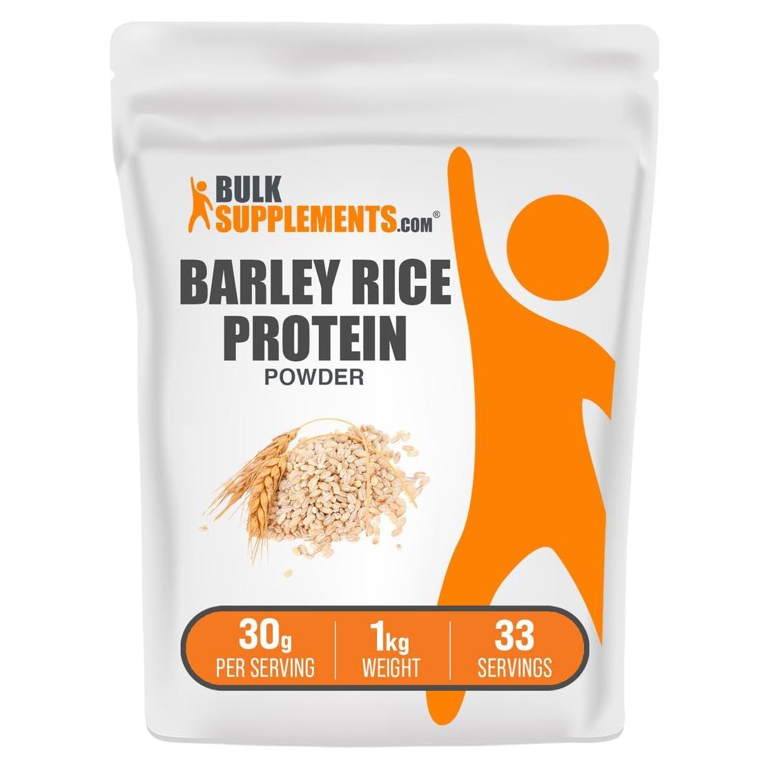 Polvo de Proteína de Arroz de Cebada BulkSupplements 1kg Vegano