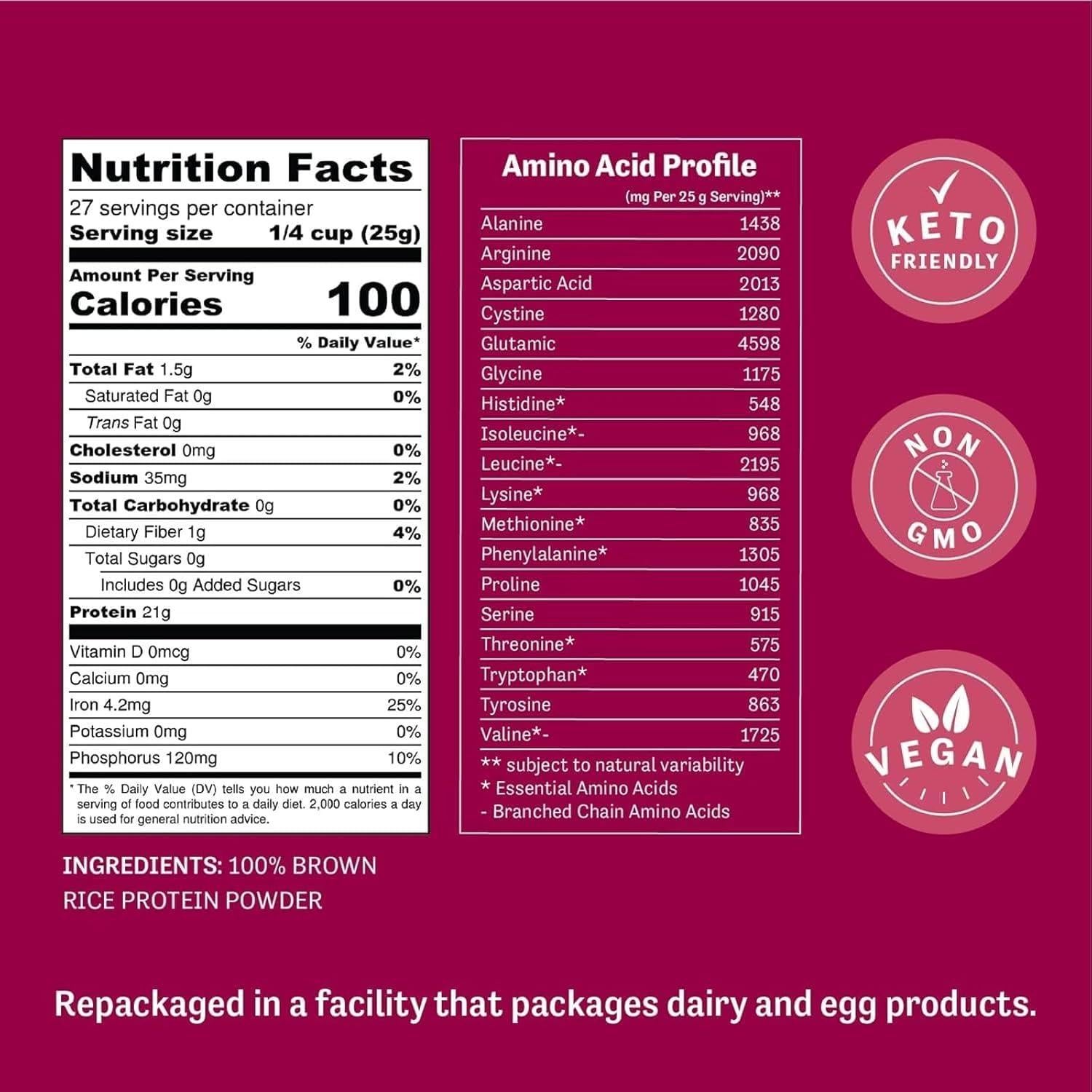 Proteína en Polvo de Arroz Integral Judee 0.68 kg Sin Gluten