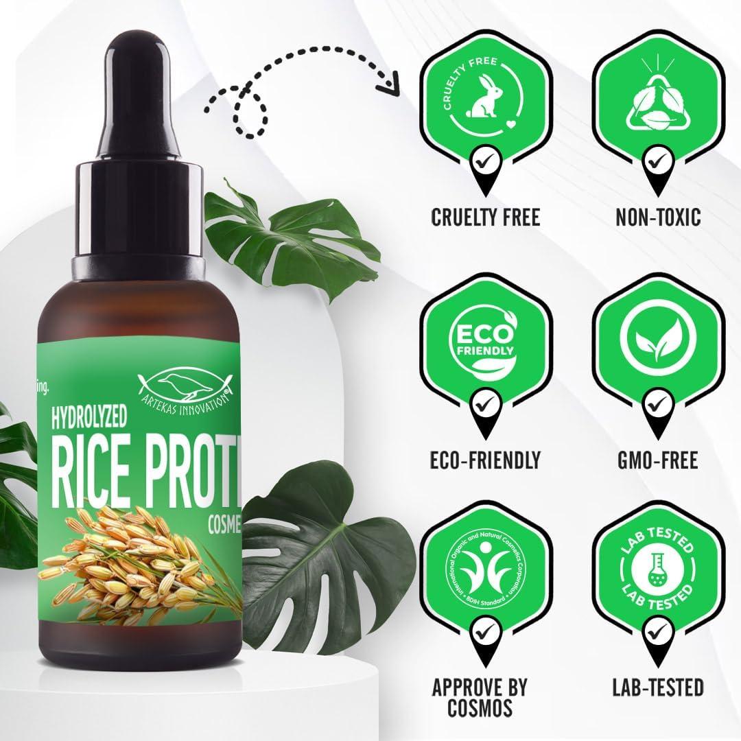 Proteína de Arroz Hidrolizada Grado Cosmético 30g - Cuidado Piel y Cabello