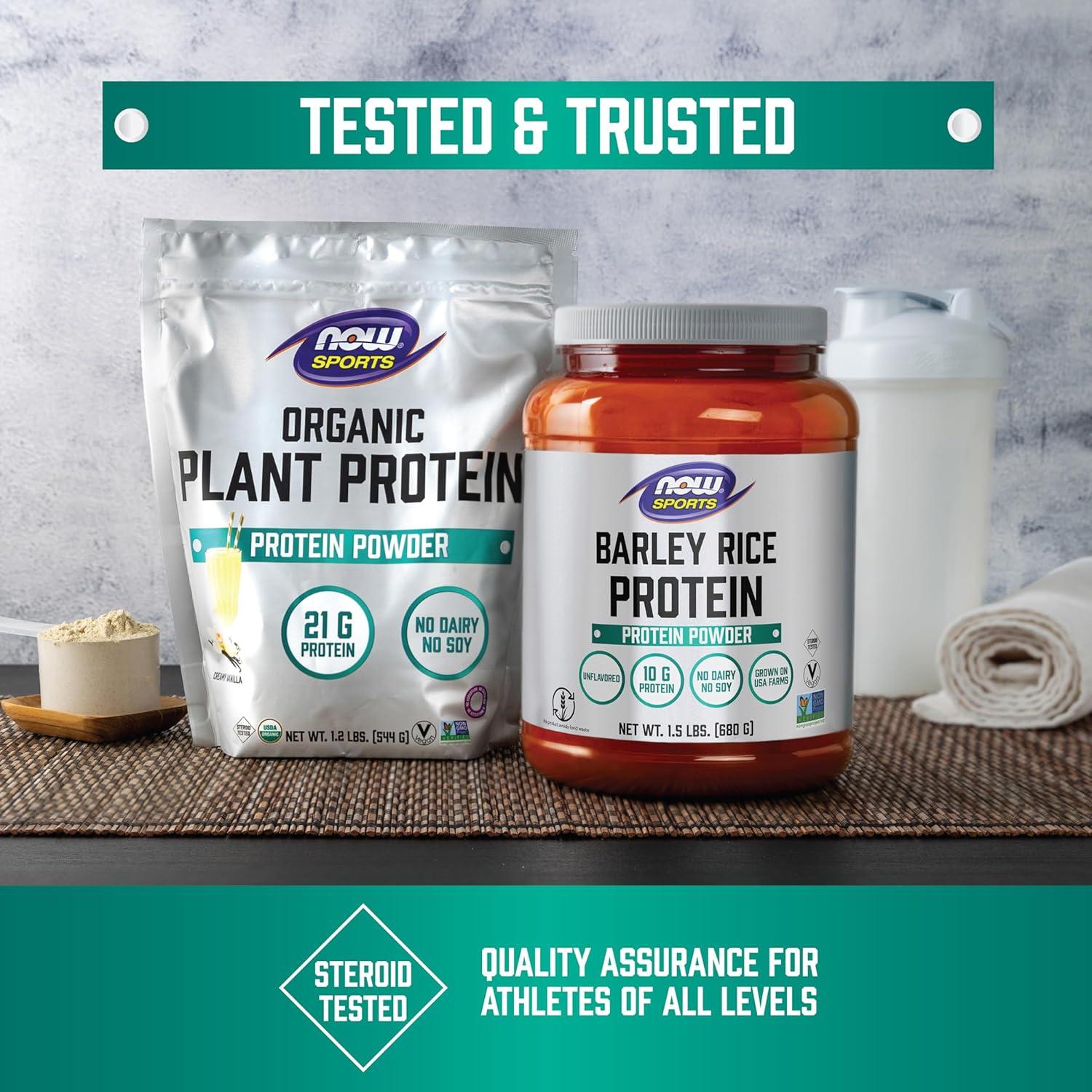 Proteína de Arroz de Cebada NOW Sports 0.68 kg Sin Sabor