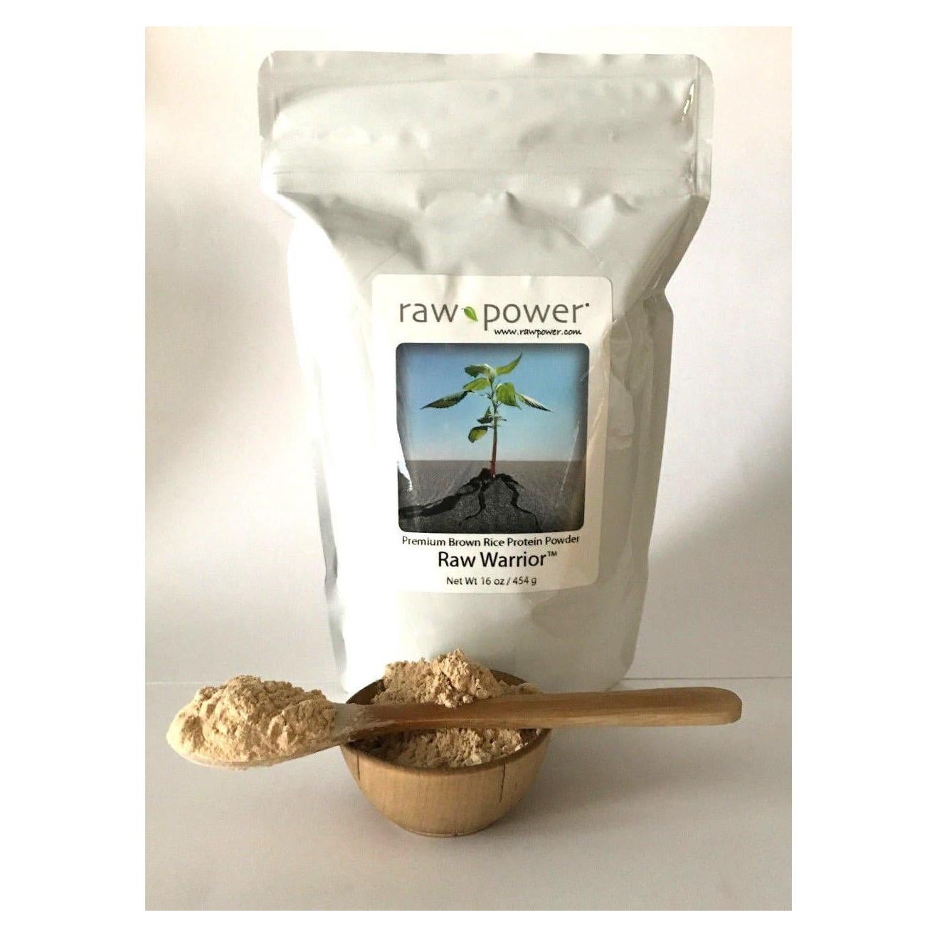 Proteína en polvo de arroz integral Raw Warrior 454g vegana
