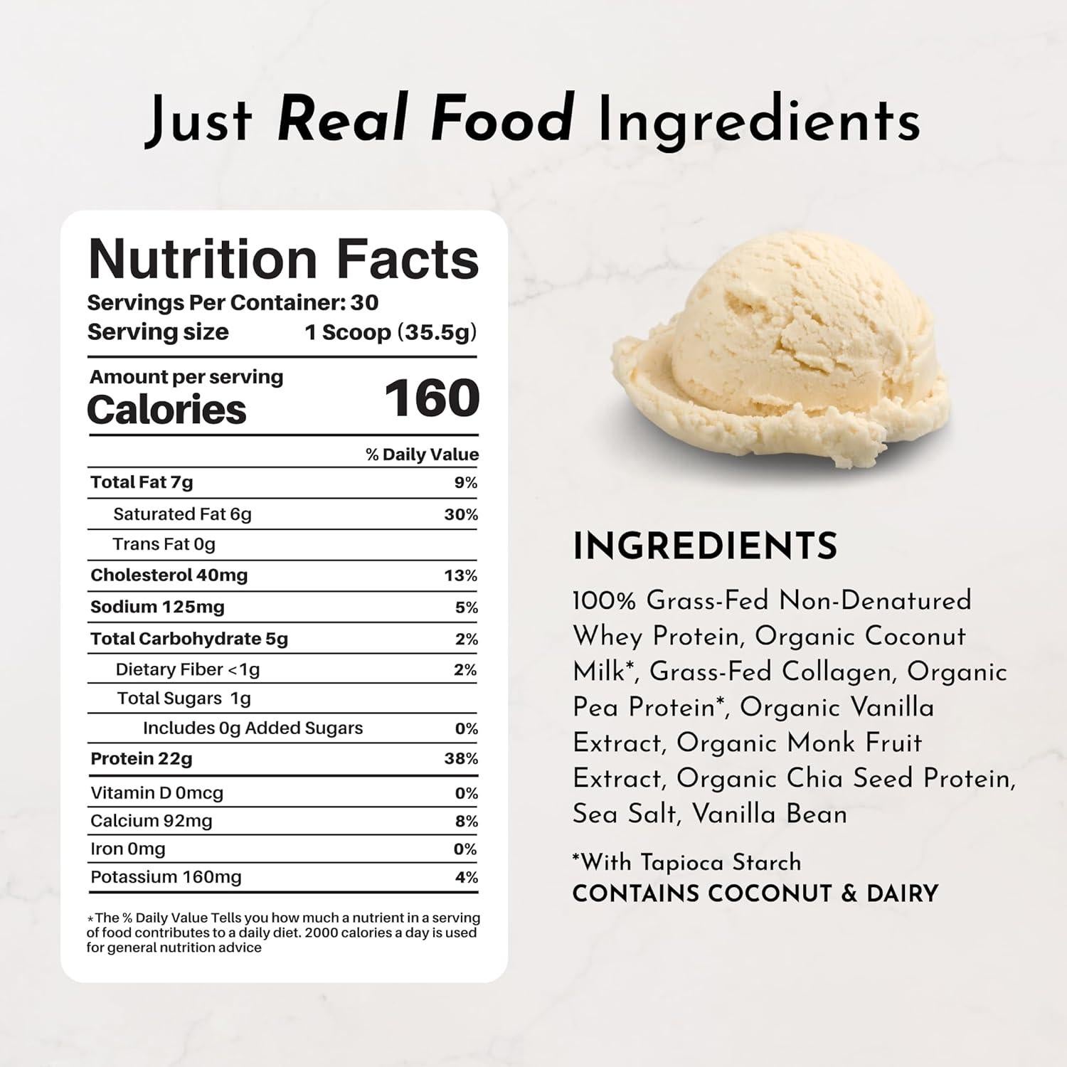 Proteína en Polvo Just Ingredients Vainilla Francesa 30 Porciones
