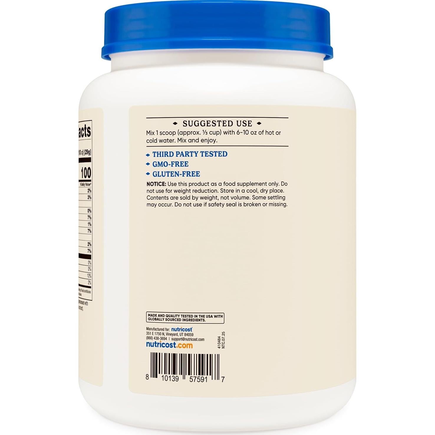 Aislado de Proteína de Res Nutricost 0.91 kg Chocolate - 20g/porción