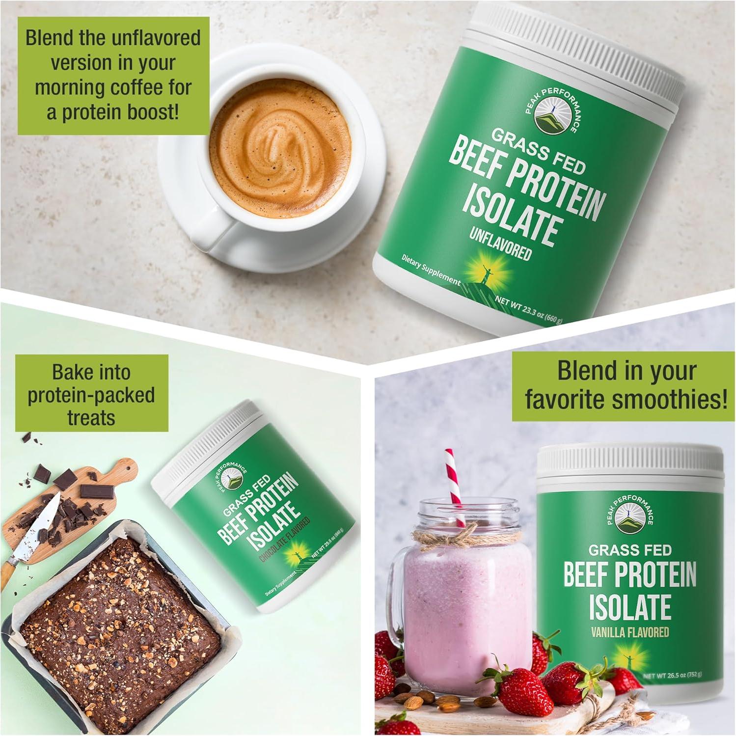 Proteína Aislada de Carne de Res Peak Performance 750g Vainilla