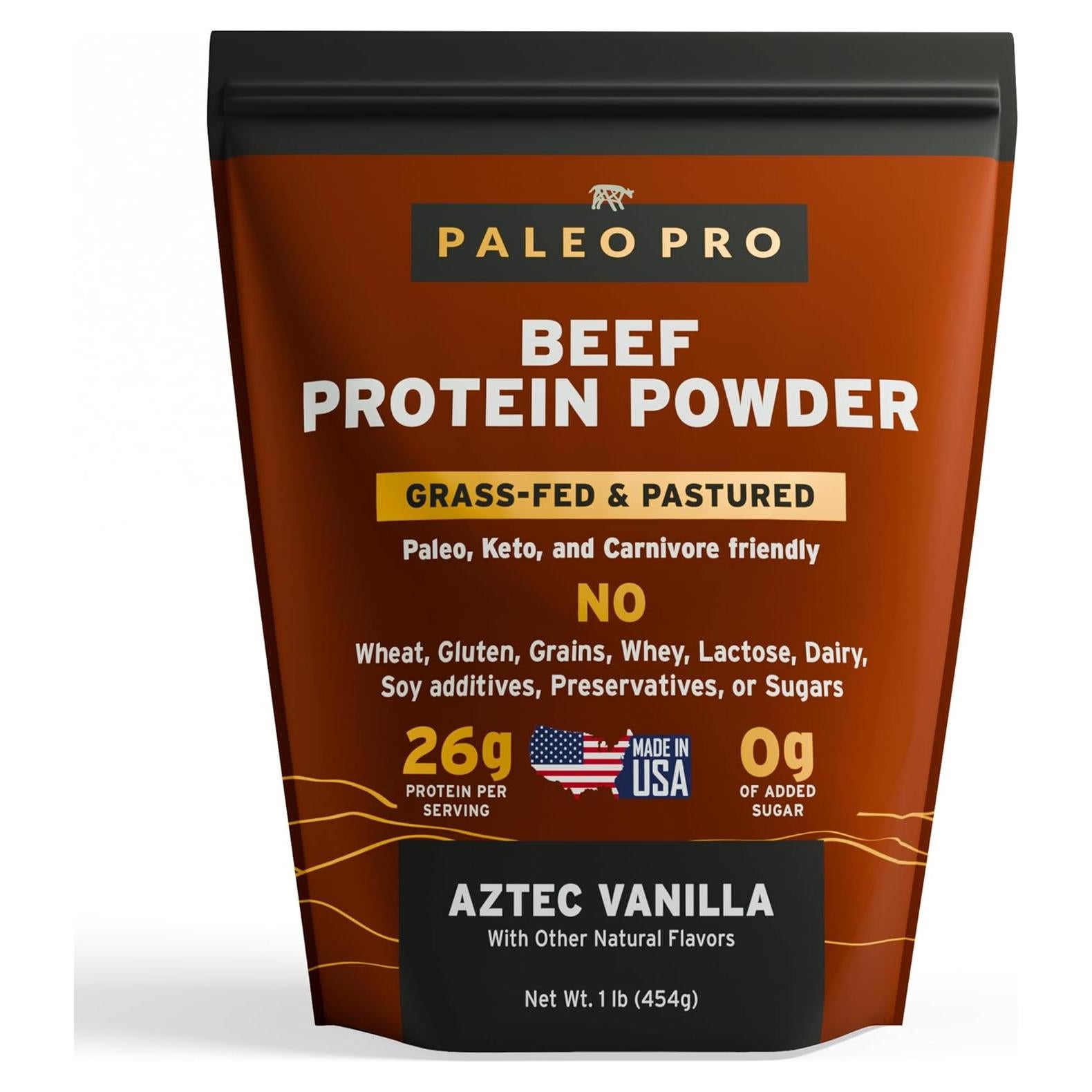 Proteína de Res Paleo Pro 26g Vainilla 450g Aislada Natural